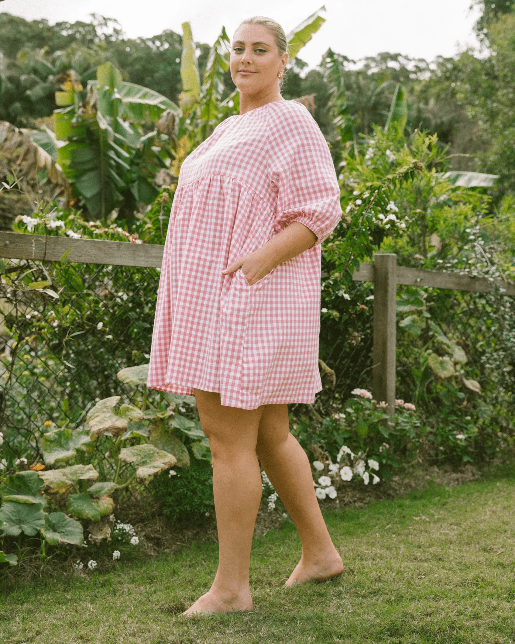FINAL SALE | Florence Mini Dress | Pink Gingham - Image 9