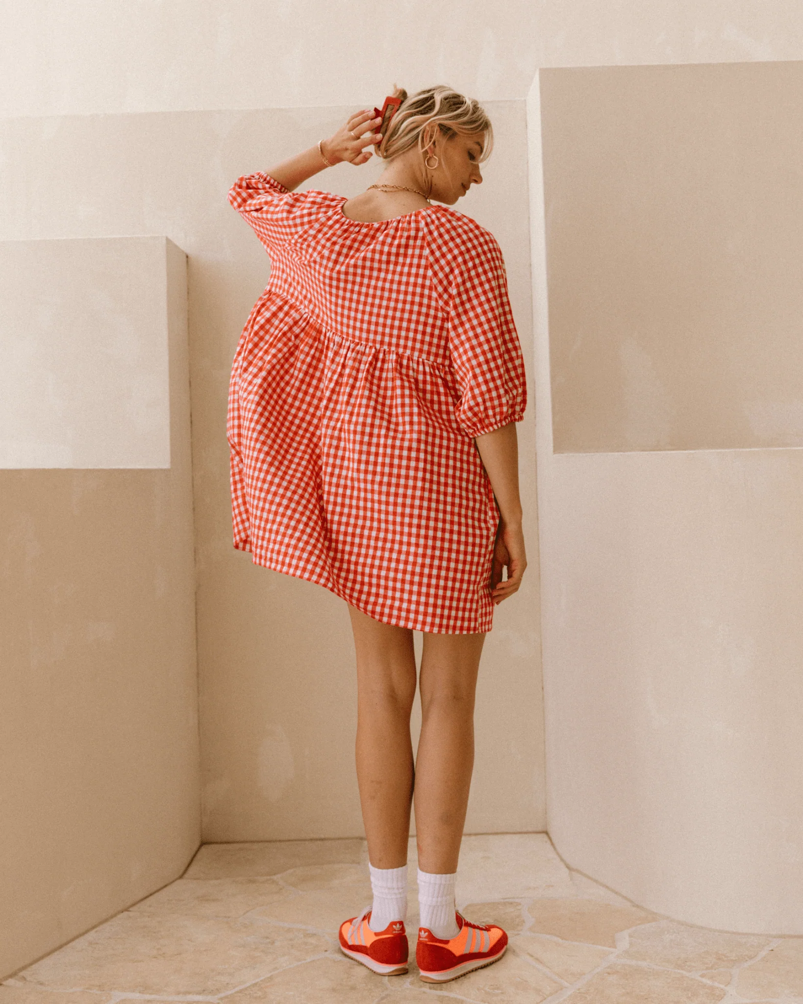 FINAL SALE | Florence Mini Dress | Red Gingham - Image 10