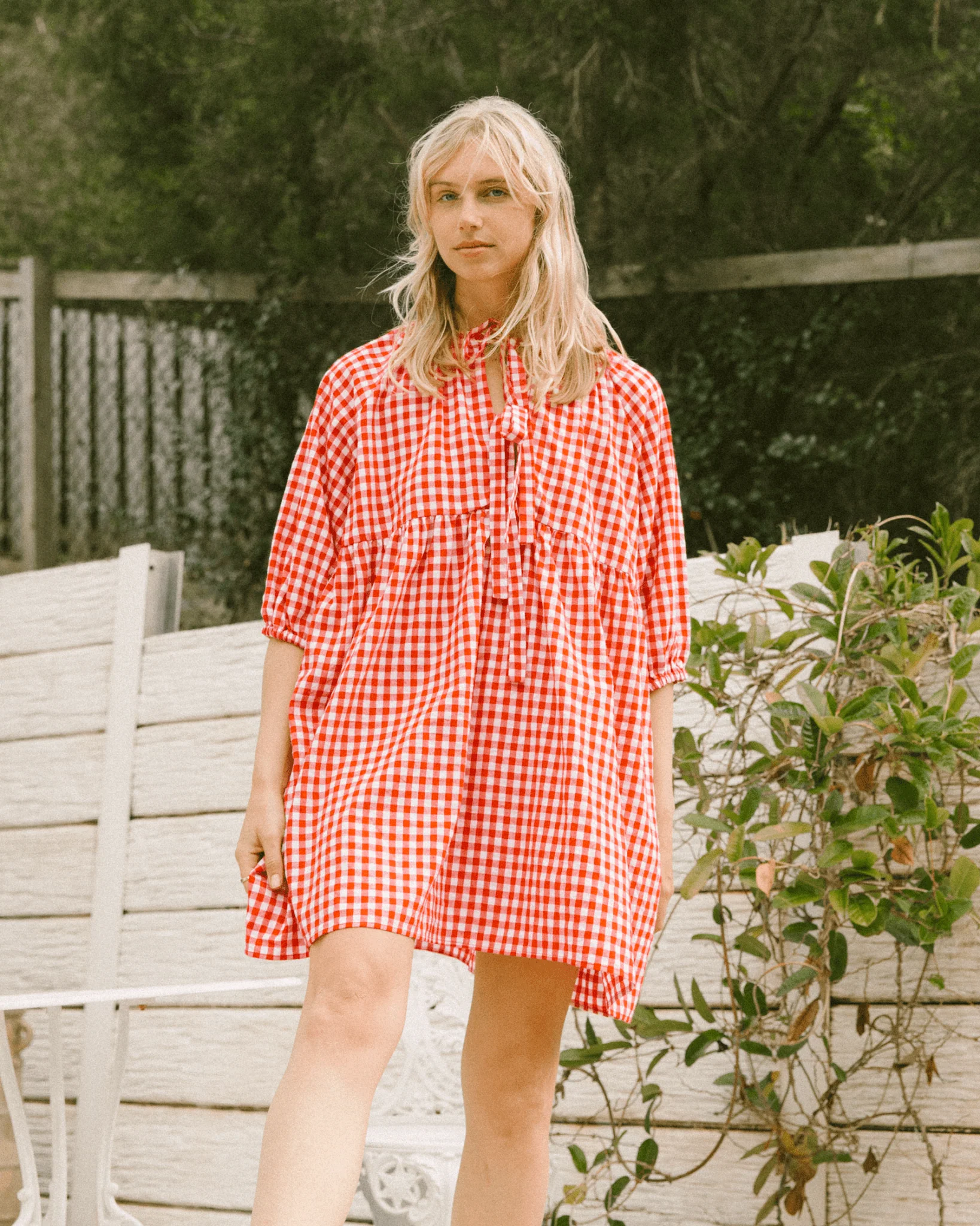 FINAL SALE | Florence Mini Dress | Red Gingham - Image 11