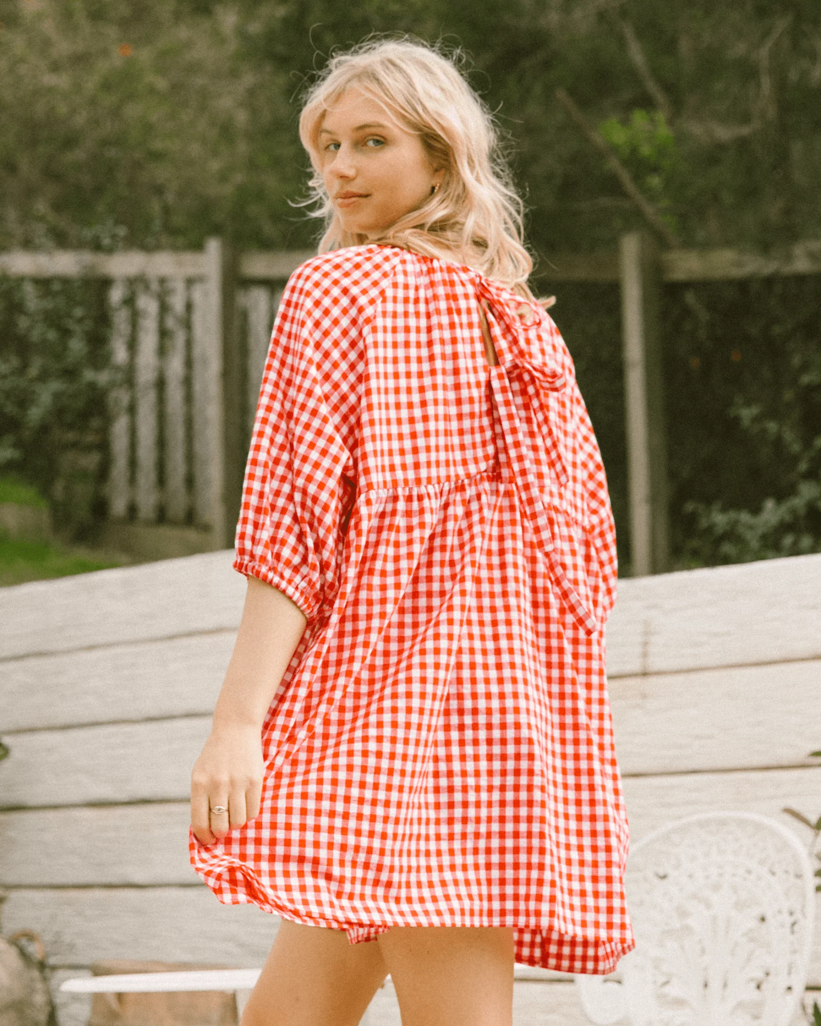 FINAL SALE | Florence Mini Dress | Red Gingham - Image 15