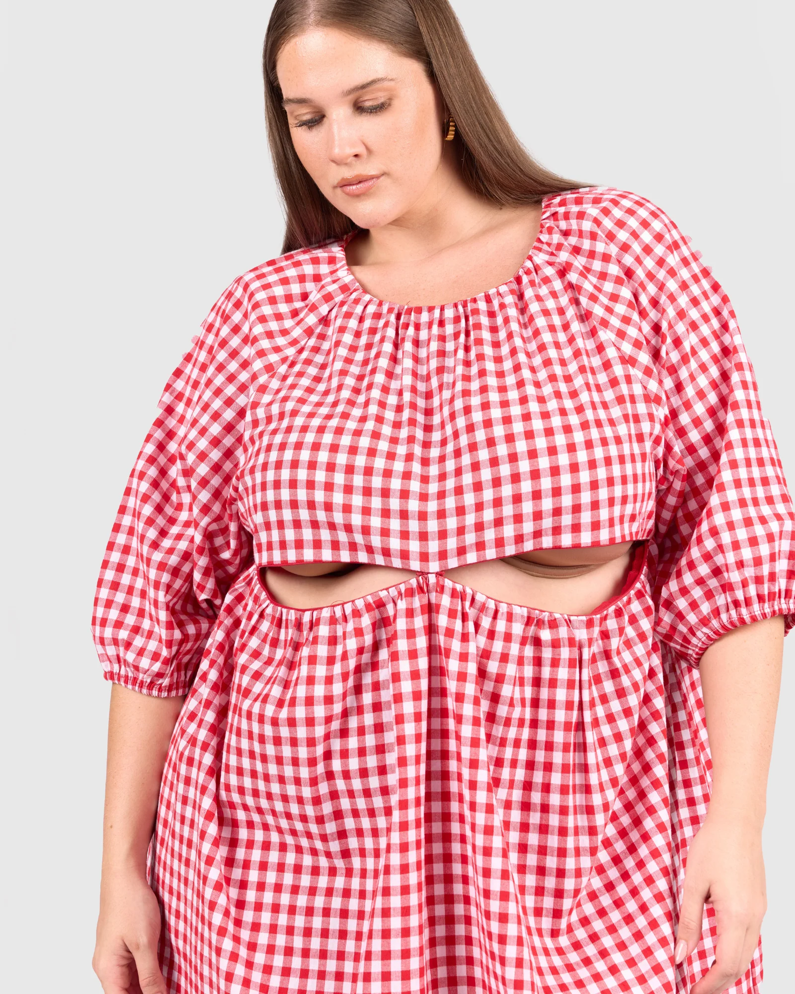 FINAL SALE | Florence Mini Dress | Red Gingham - Image 4