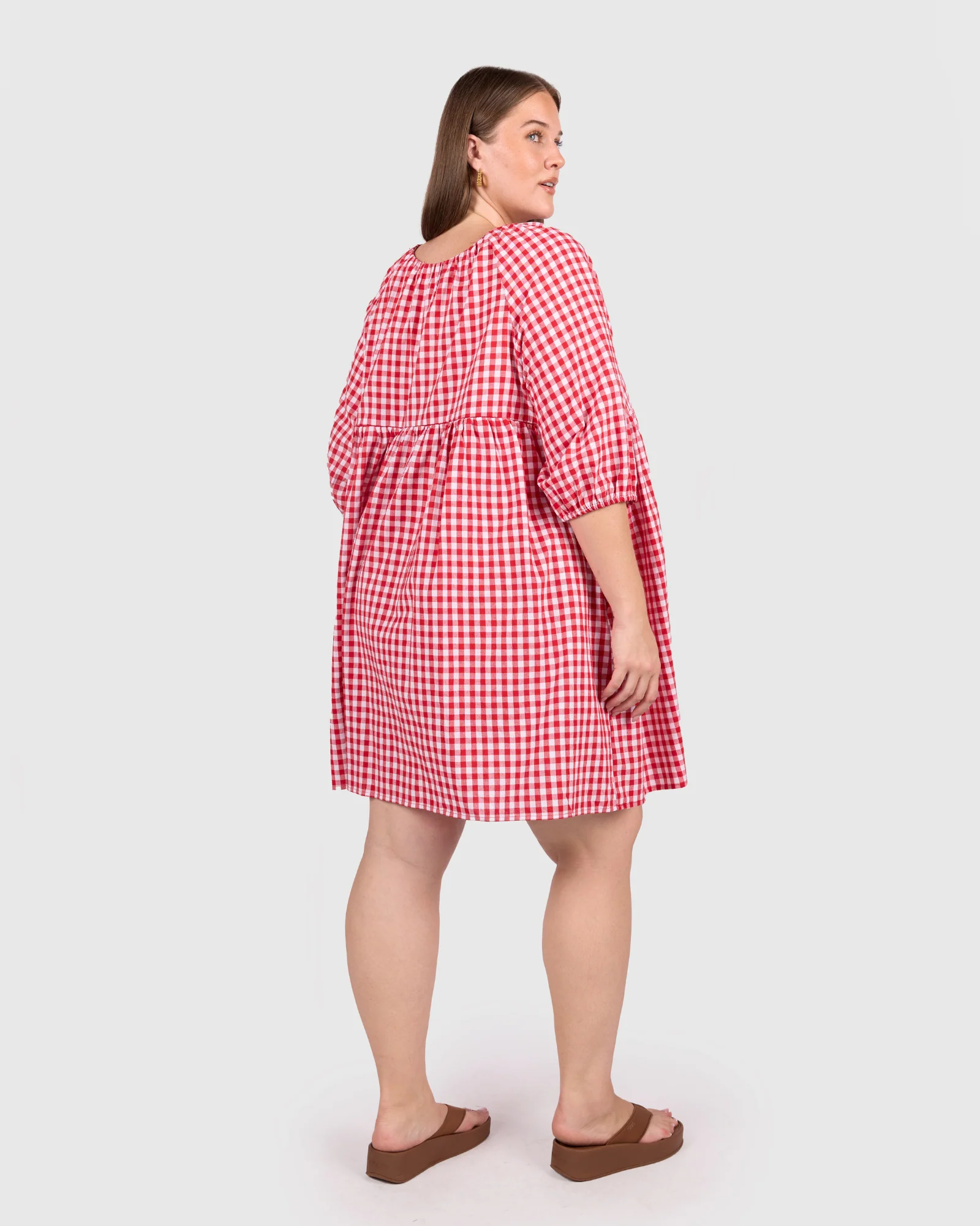 FINAL SALE | Florence Mini Dress | Red Gingham - Image 6