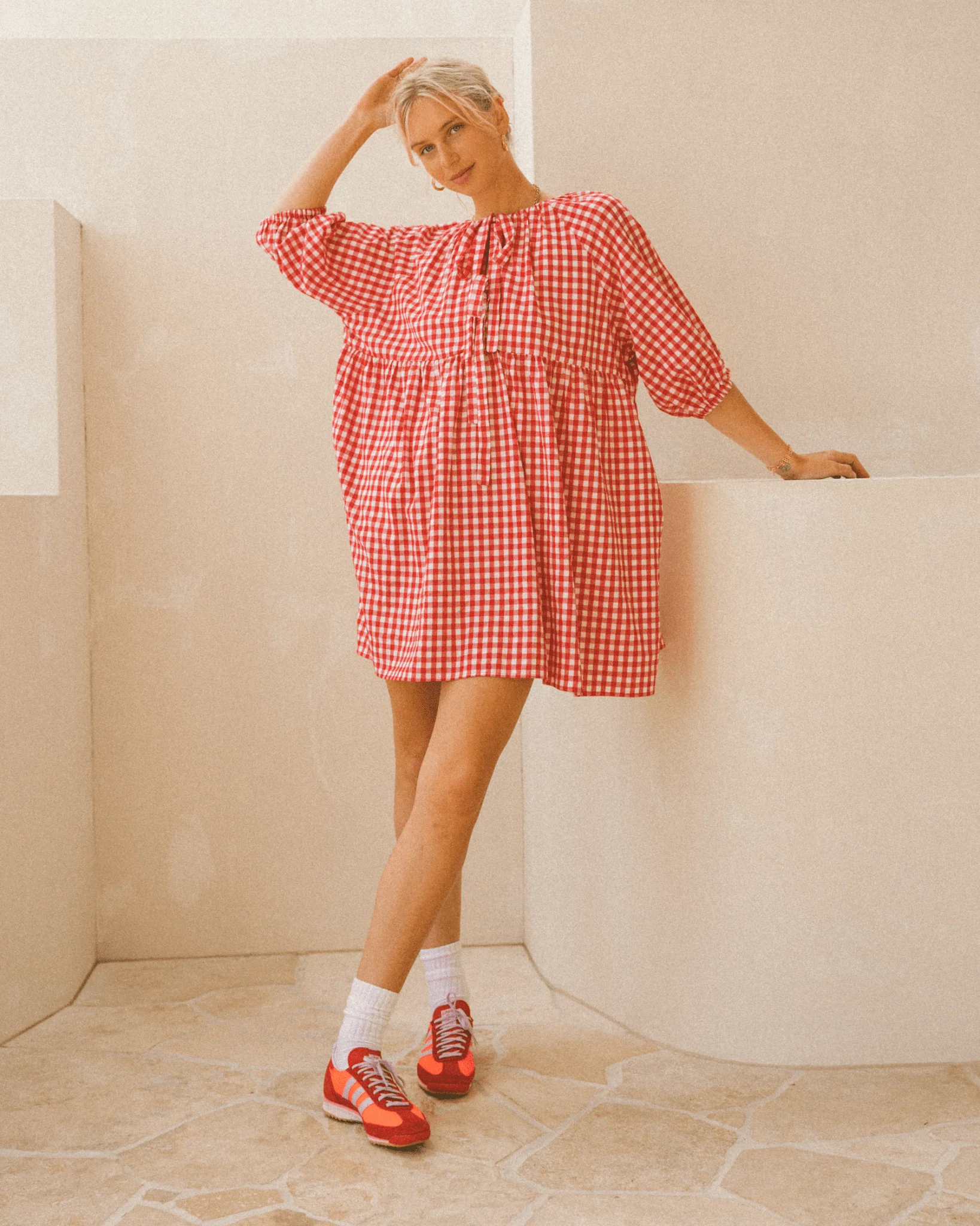 FINAL SALE | Florence Mini Dress | Red Gingham - Image 8