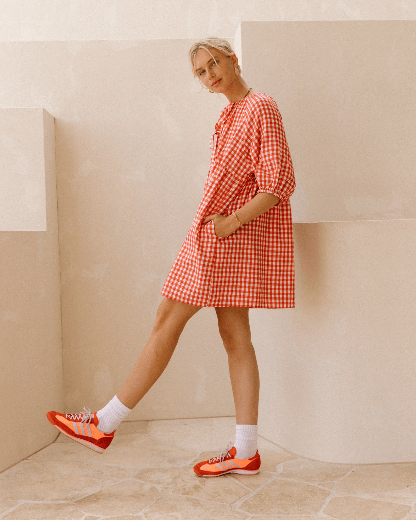 FINAL SALE | Florence Mini Dress | Red Gingham - Image 9