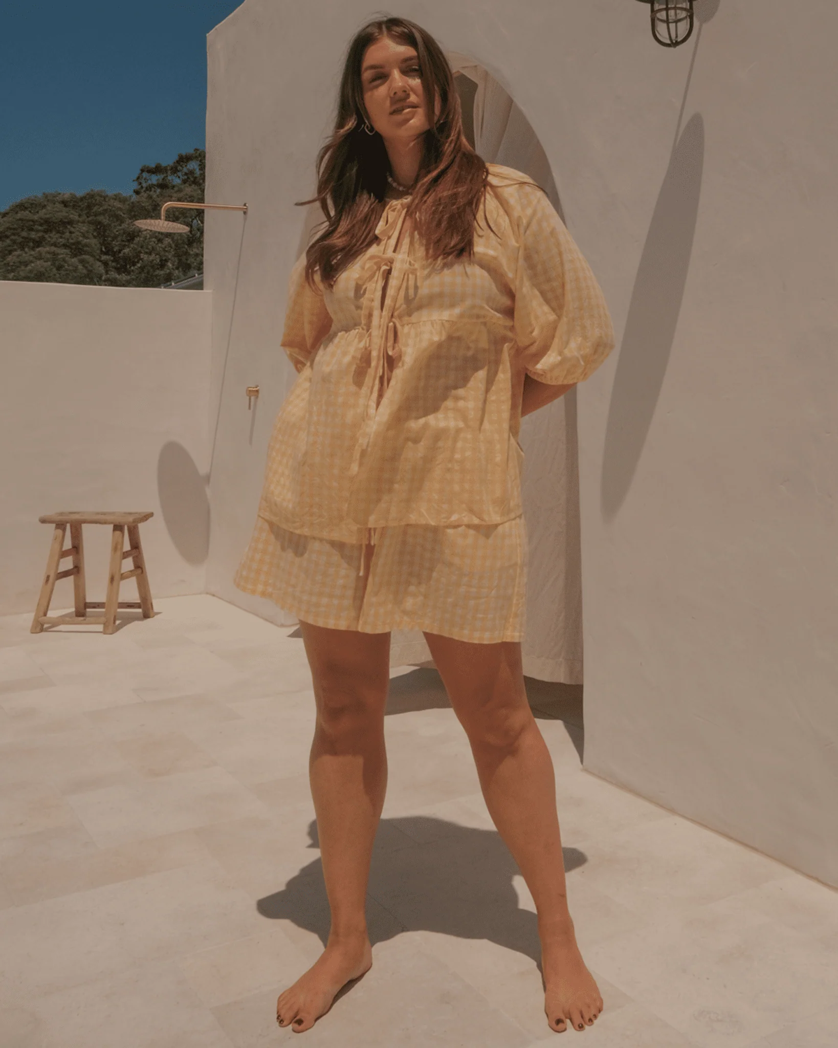 FINAL SALE | Florence top | Lemon Gingham - Image 3