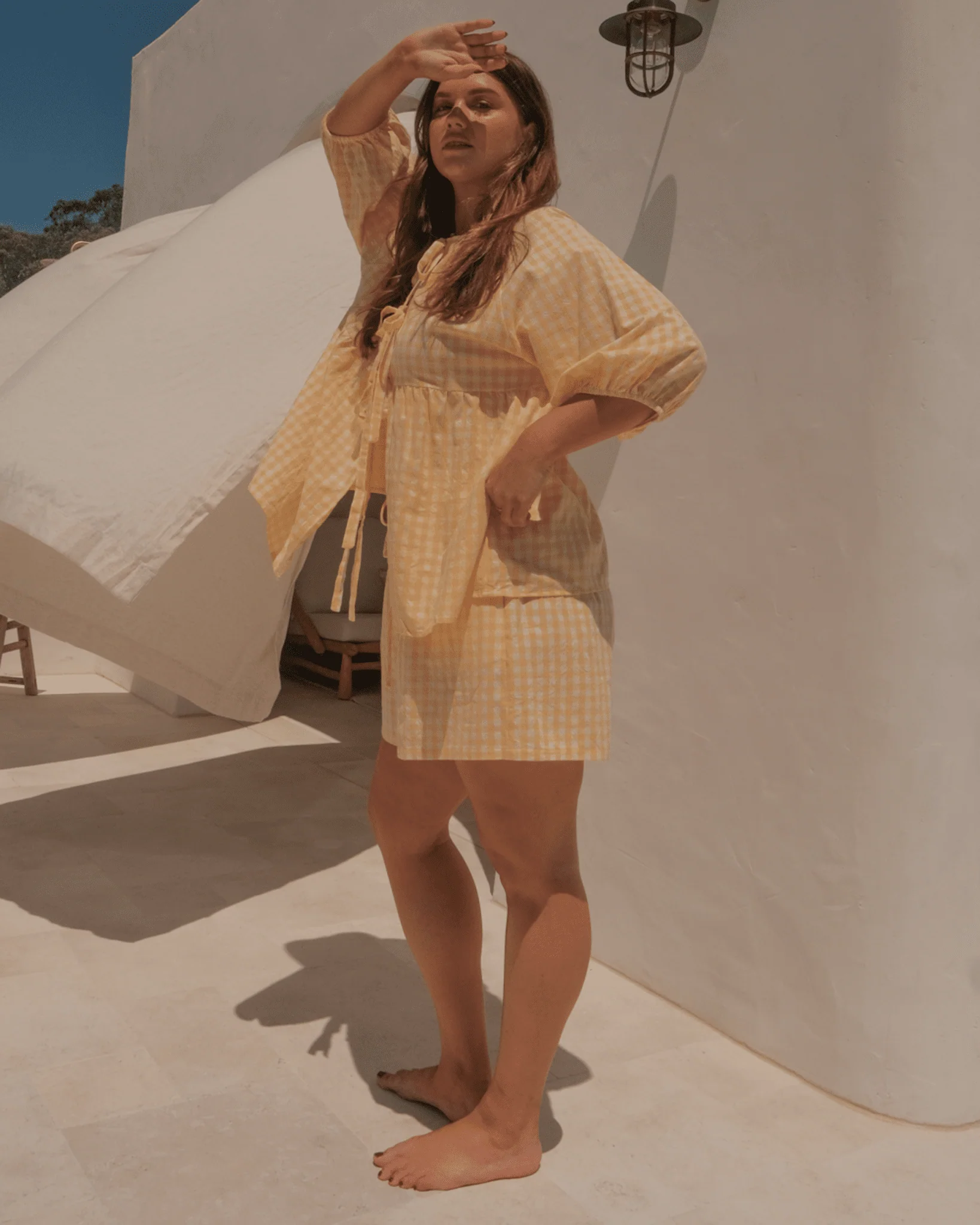 FINAL SALE | Florence top | Lemon Gingham - Image 4