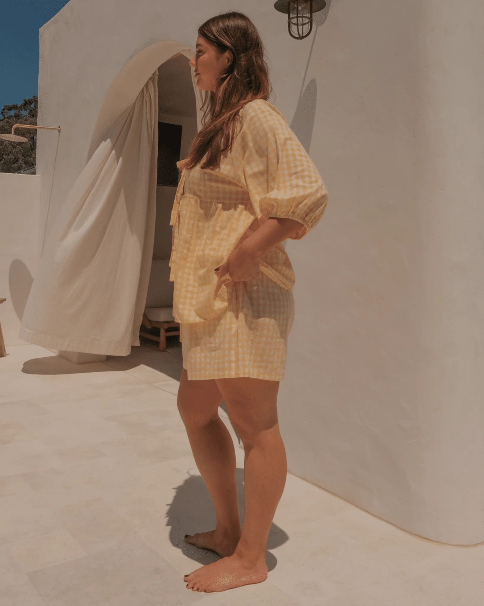 FINAL SALE | Florence top | Lemon Gingham - Image 5
