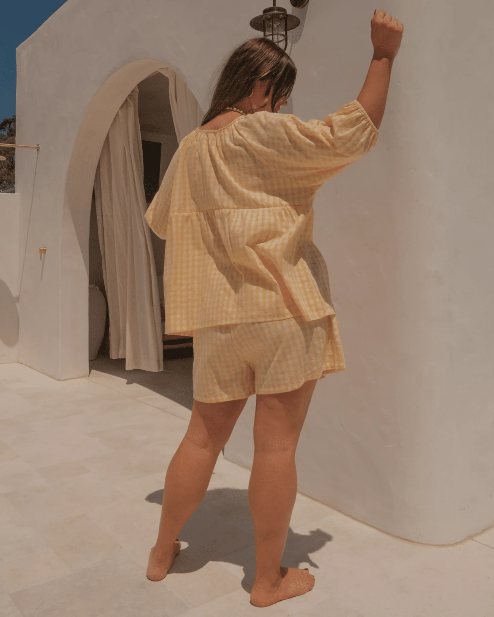 FINAL SALE | Florence top | Lemon Gingham - Image 6