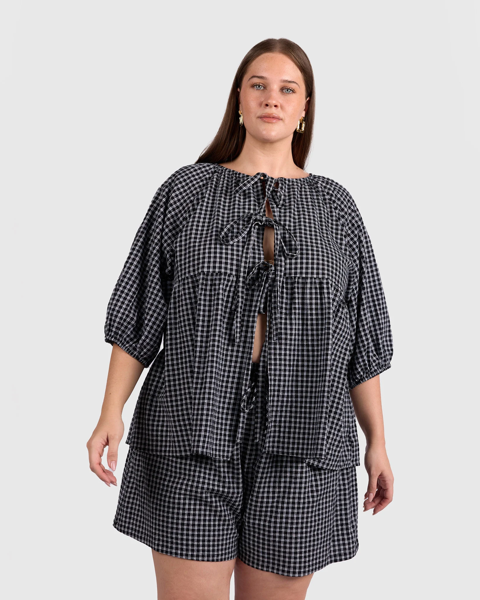 Florence top | Midnight Gingham - Image 2