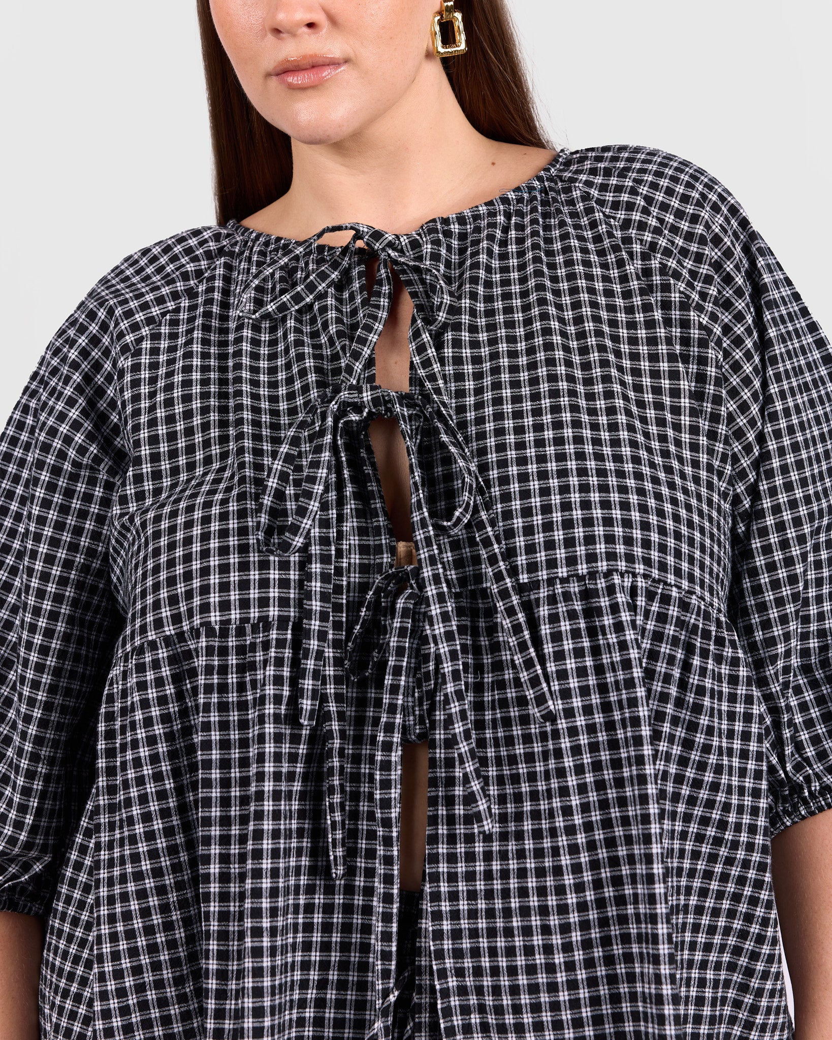 Florence top | Midnight Gingham - Image 3