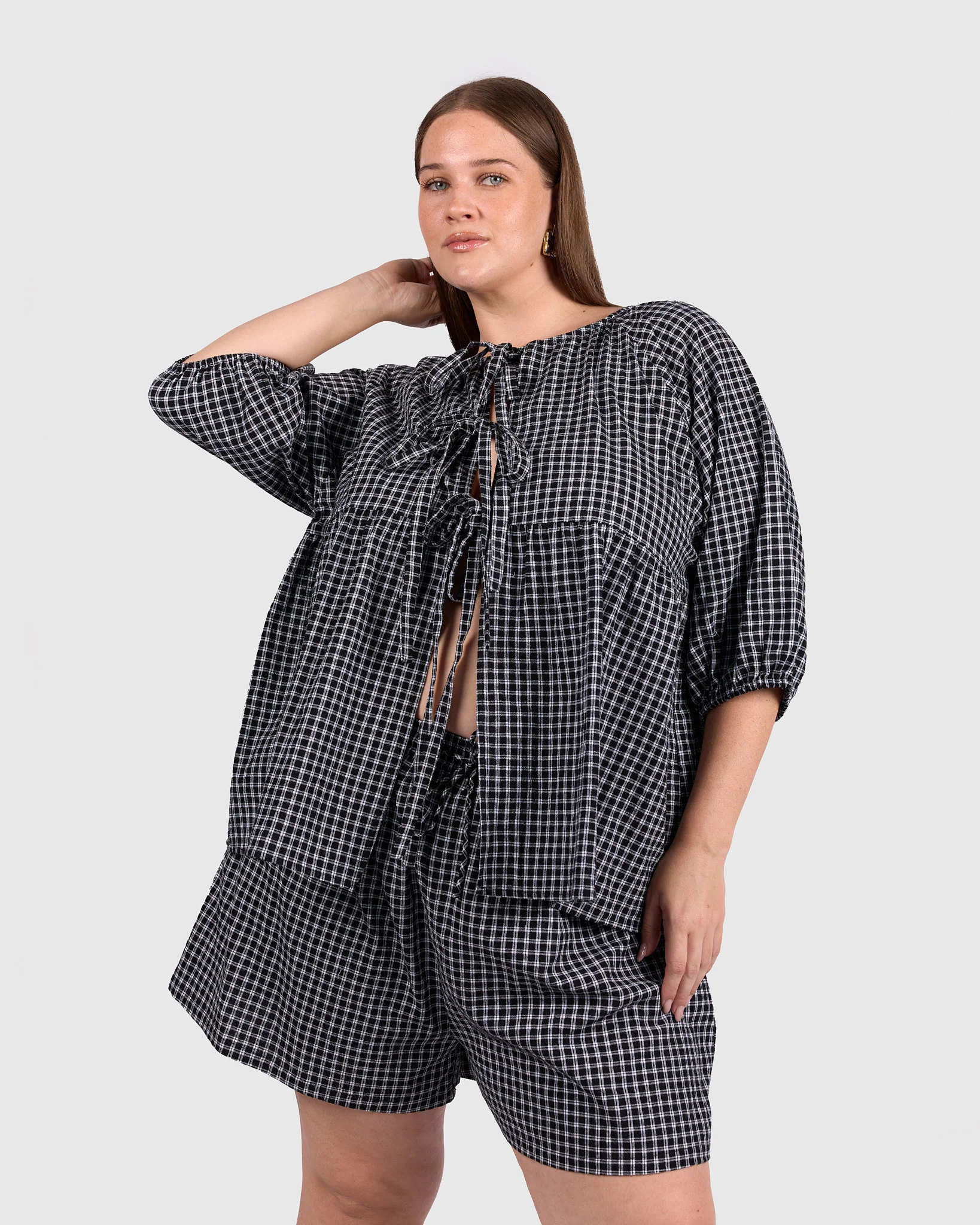 Florence top | Midnight Gingham - Image 4