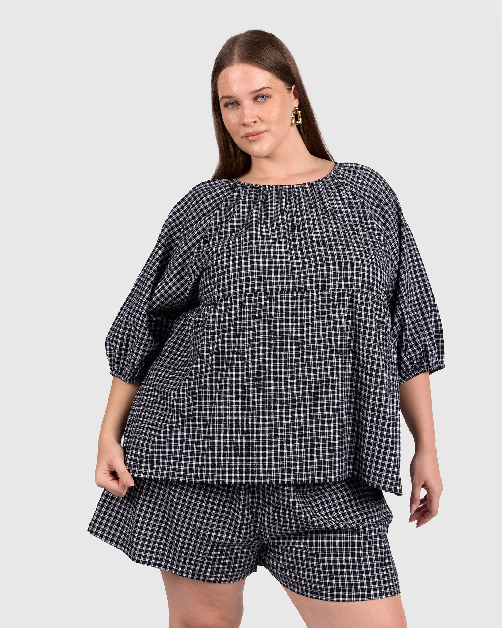 Florence top | Midnight Gingham - Image 5