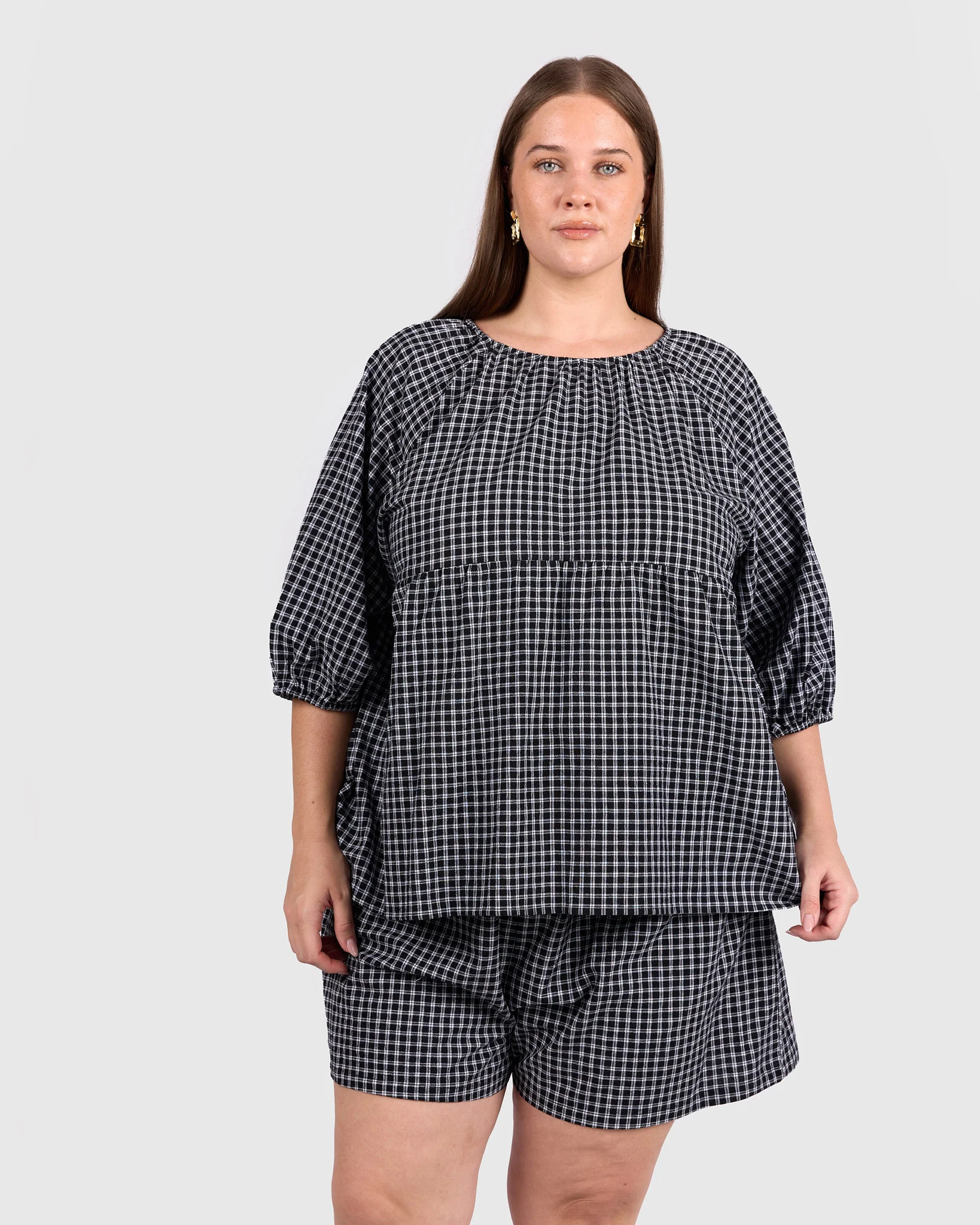 Florence top | Midnight Gingham - Image 7