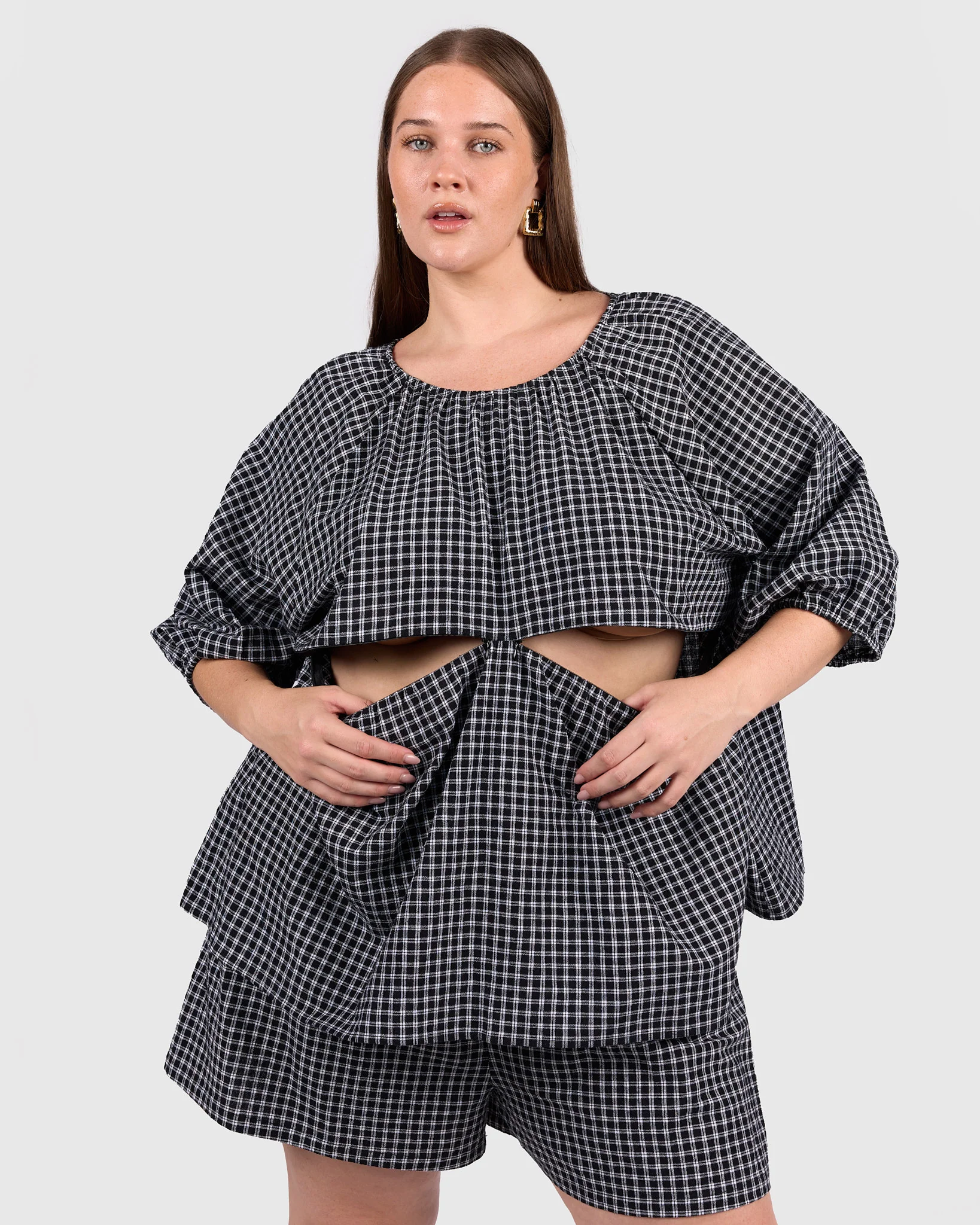 Florence top | Midnight Gingham - Image 8