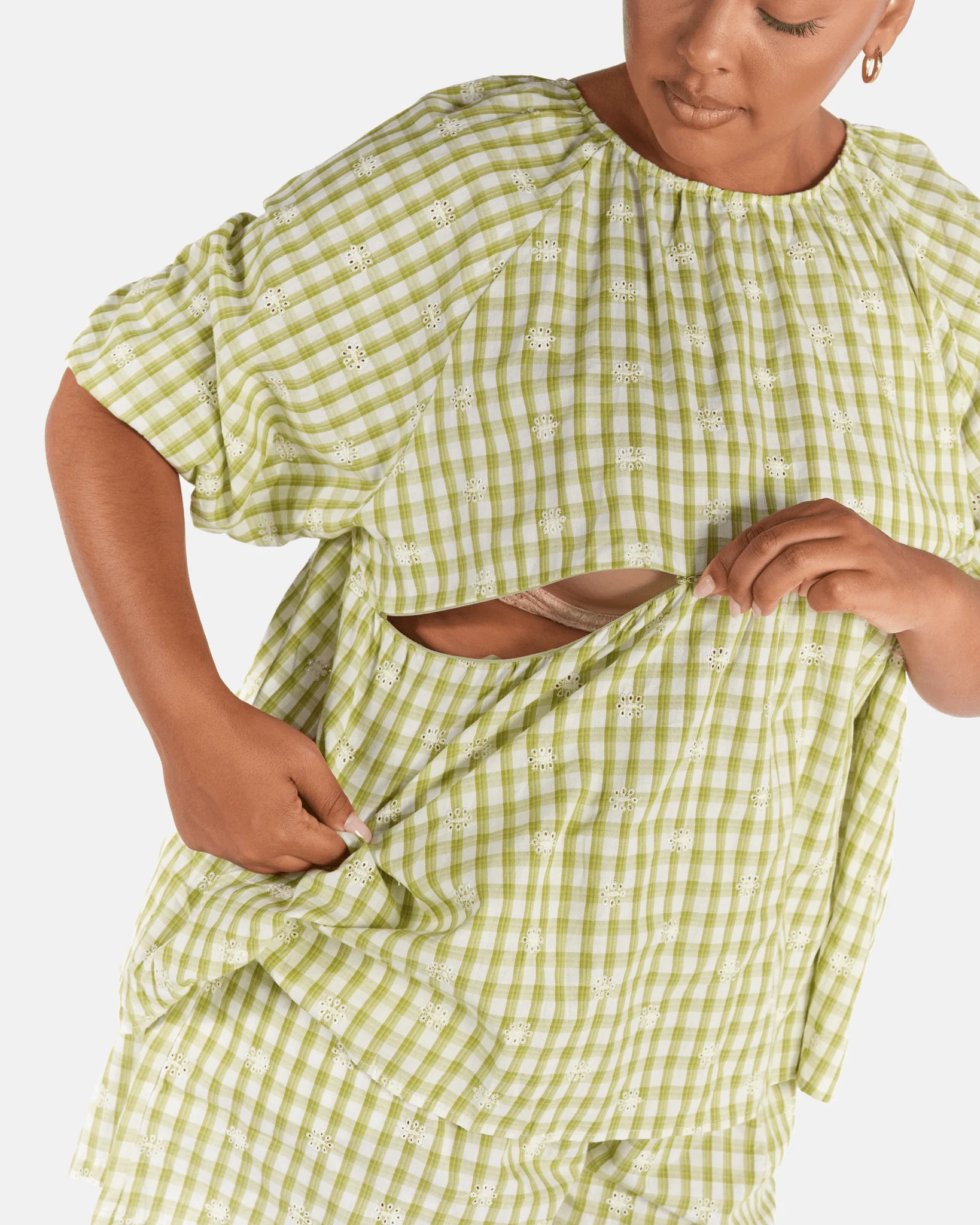 FINAL SALE | Florence top | Pear Gingham Embroidery - Image 10