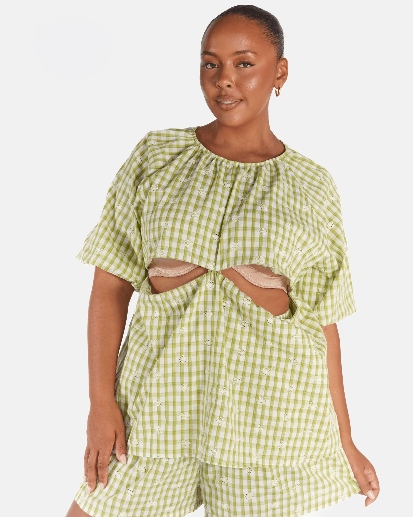 FINAL SALE | Florence top | Pear Gingham Embroidery - Image 11