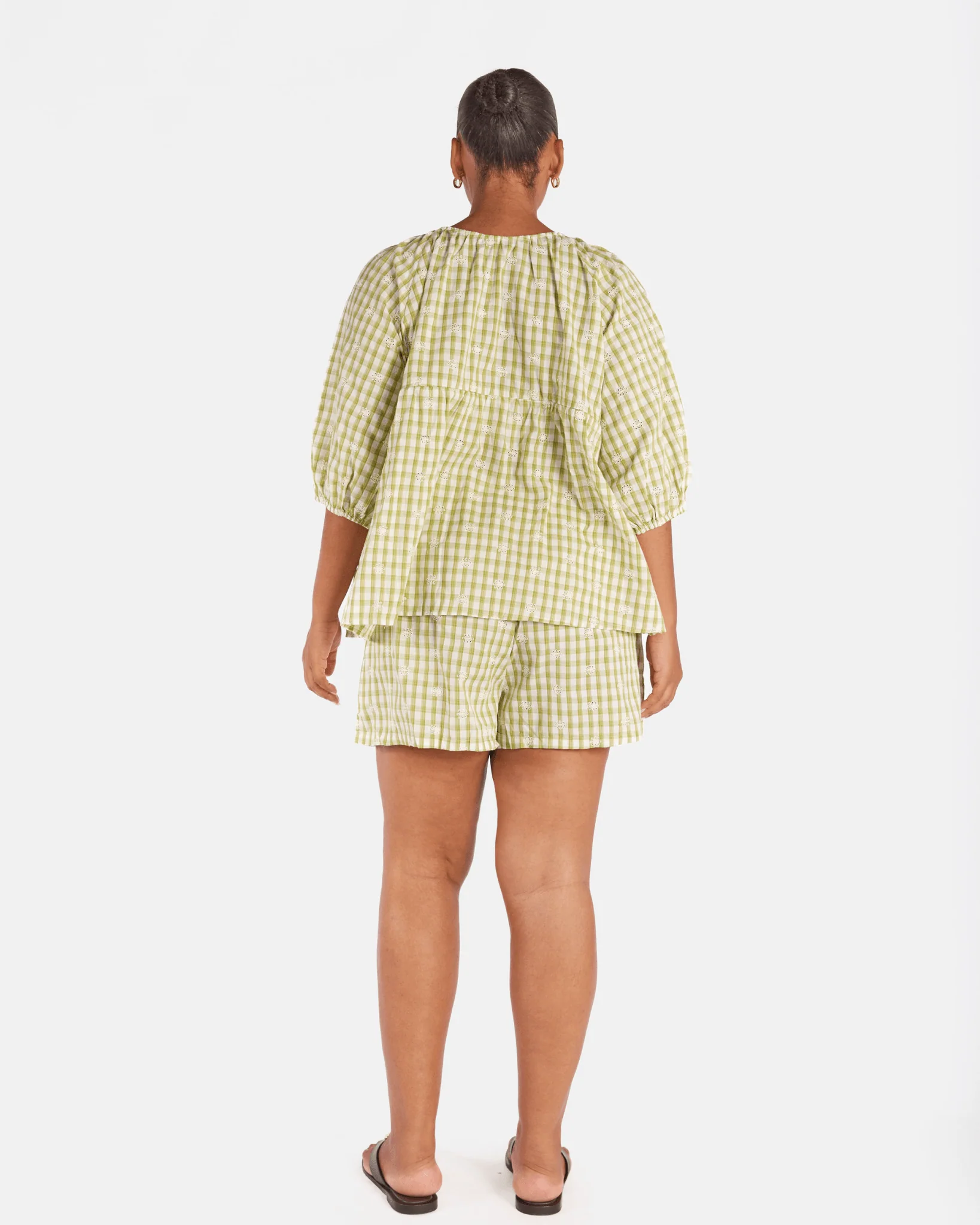 FINAL SALE | Florence top | Pear Gingham Embroidery - Image 4
