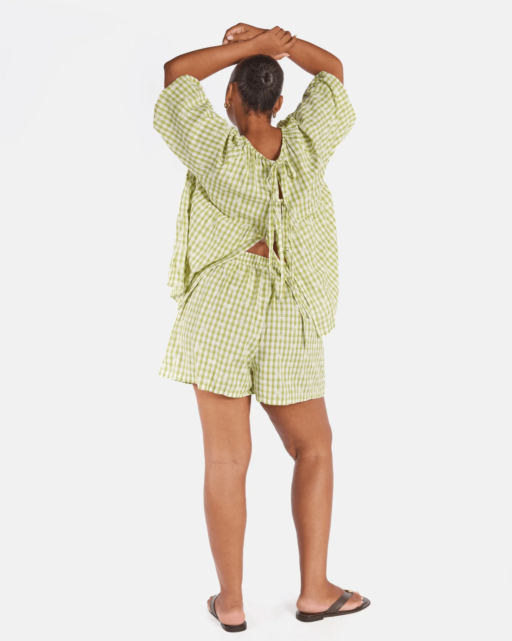 FINAL SALE | Florence top | Pear Gingham Embroidery - Image 8
