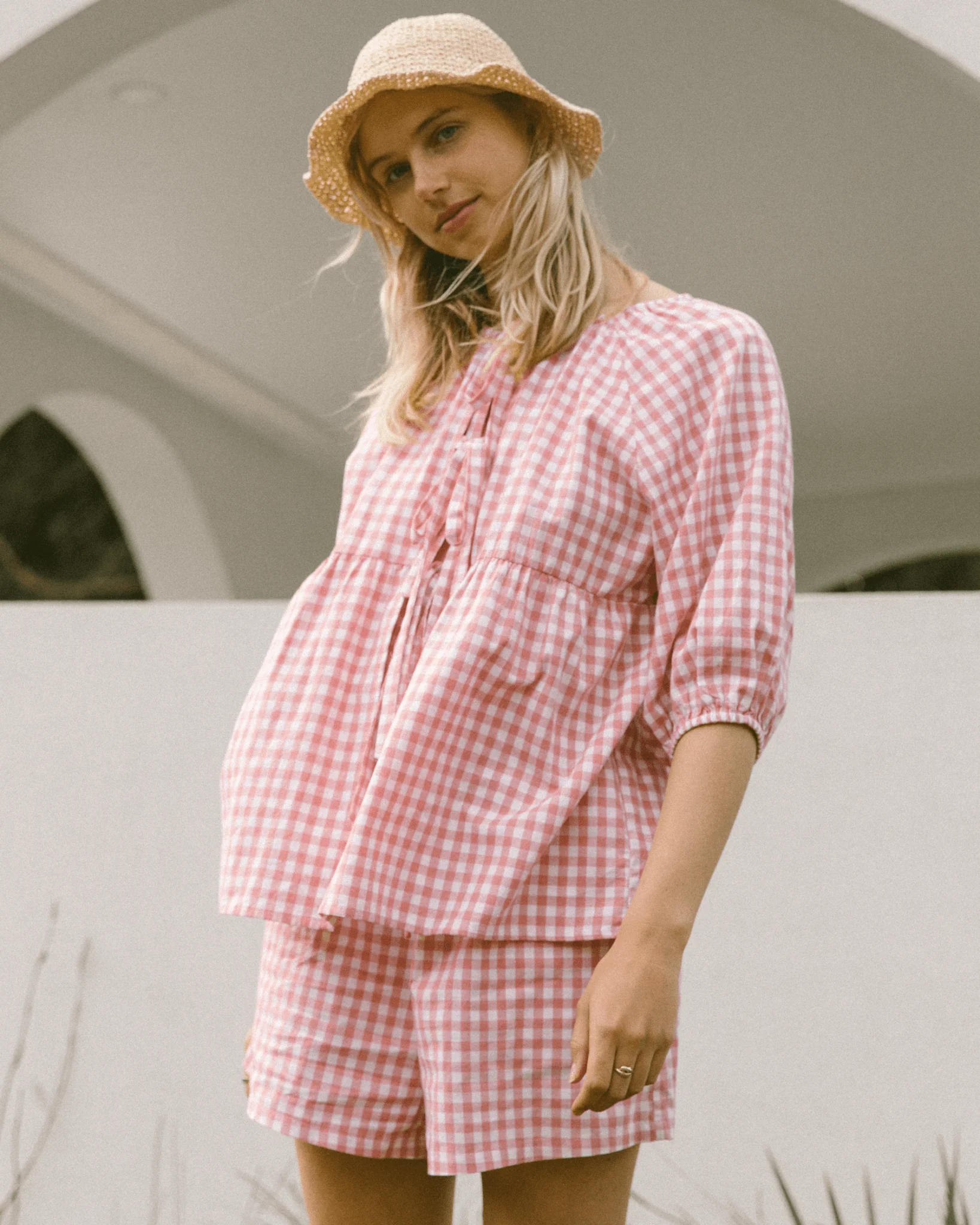 FINAL SALE | Florence Top | Pink Gingham - Image 10