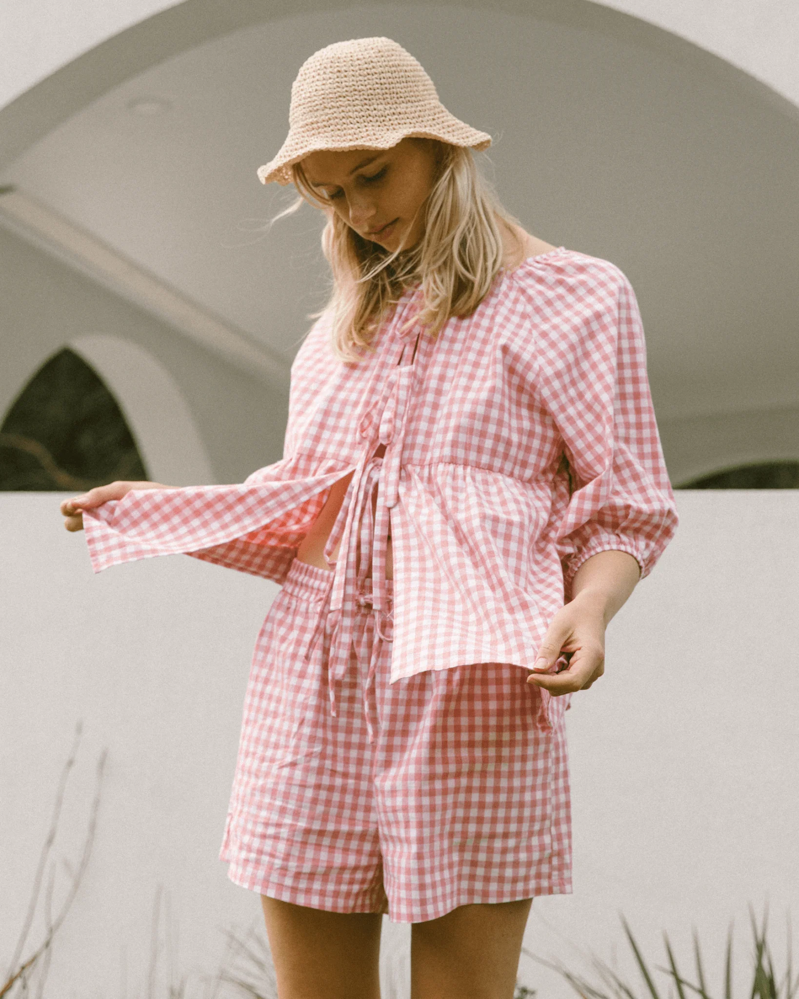 FINAL SALE | Florence Top | Pink Gingham - Image 11