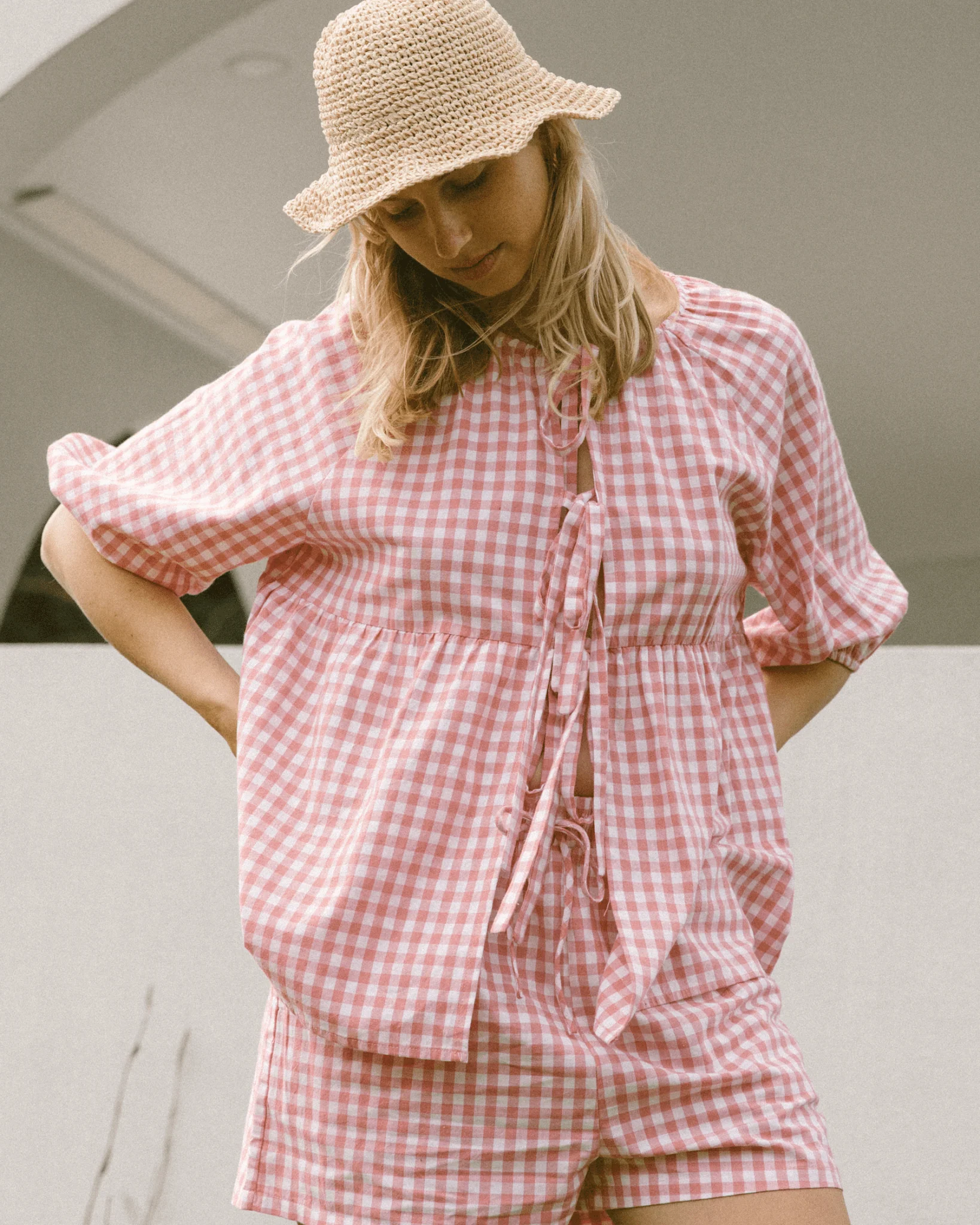 FINAL SALE | Florence Top | Pink Gingham - Image 13