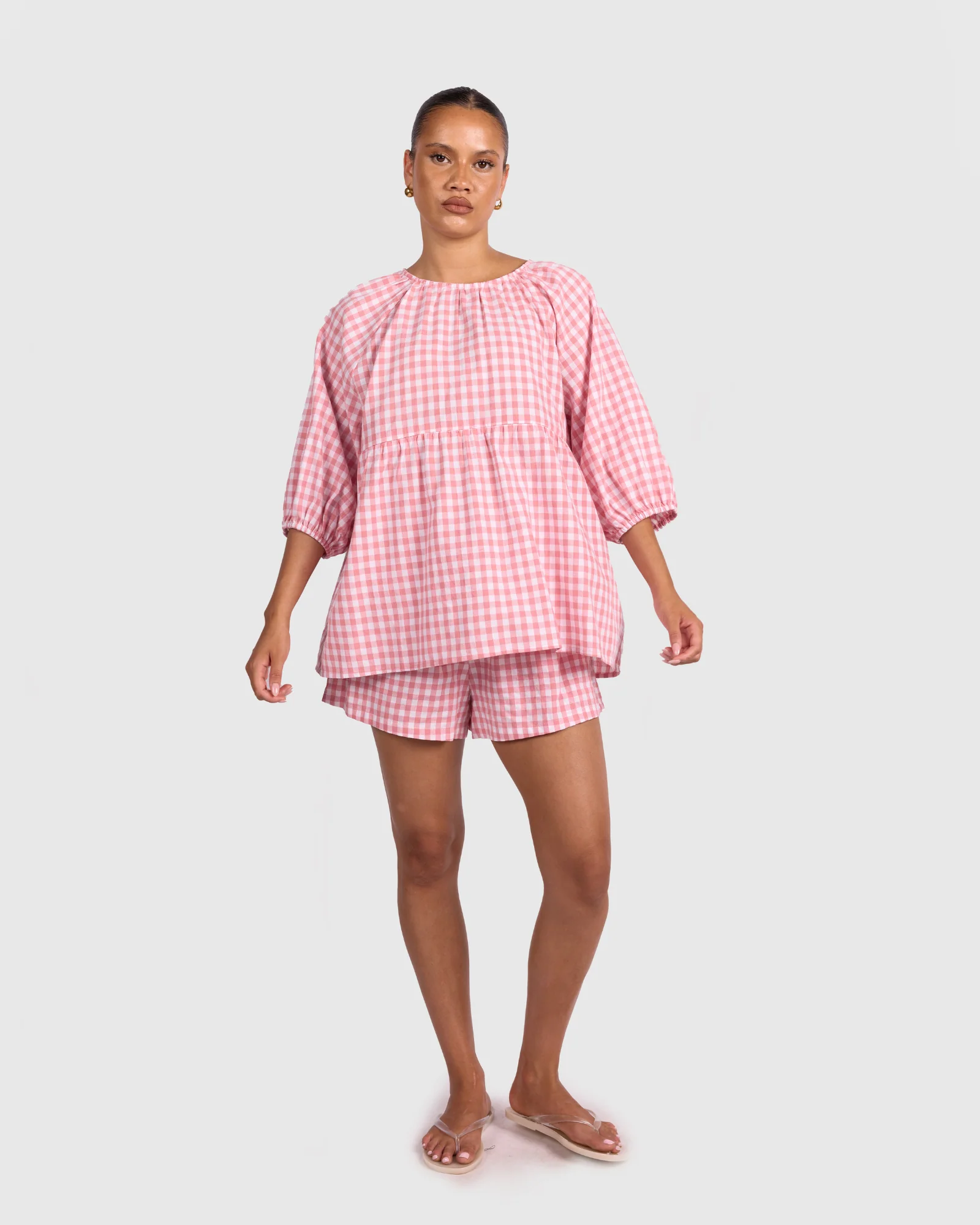 FINAL SALE | Florence Top | Pink Gingham - Image 3