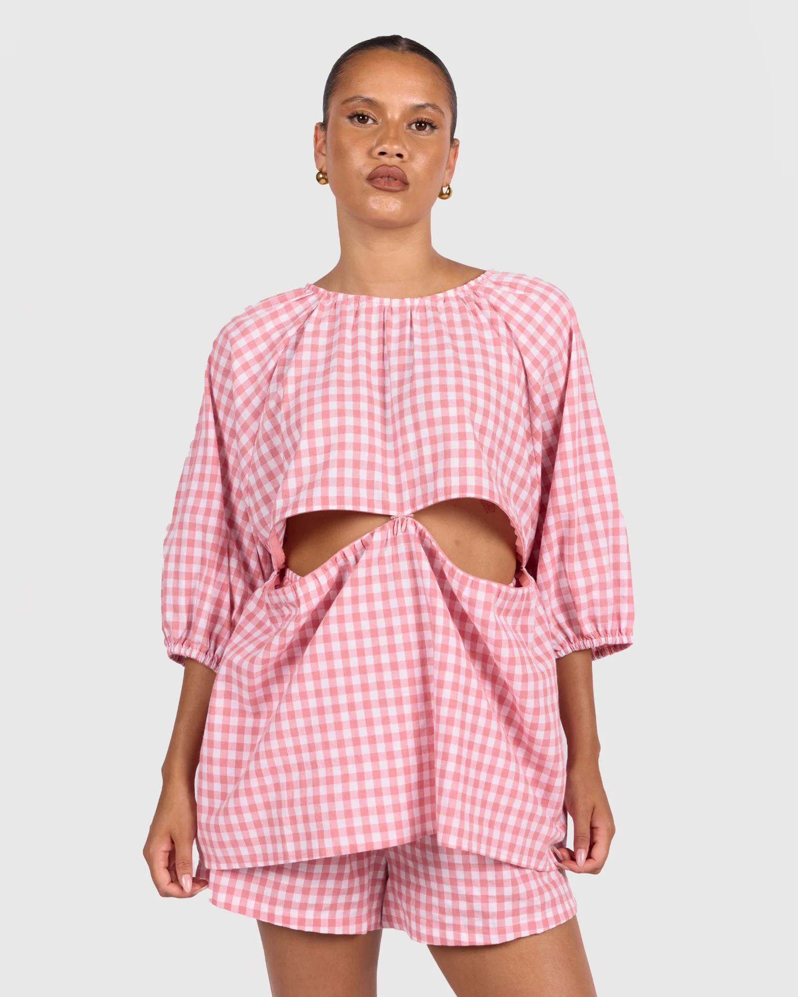 FINAL SALE | Florence Top | Pink Gingham - Image 4