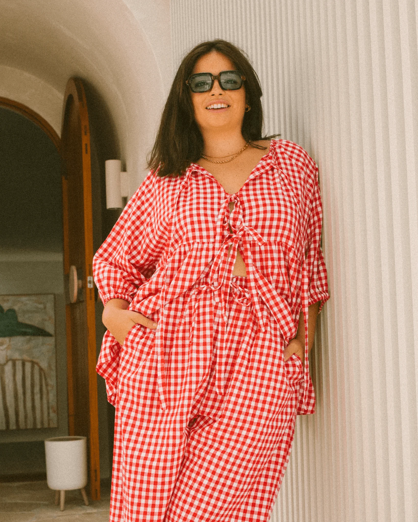 FINAL SALE | Florence Top | Red Gingham - Image 5