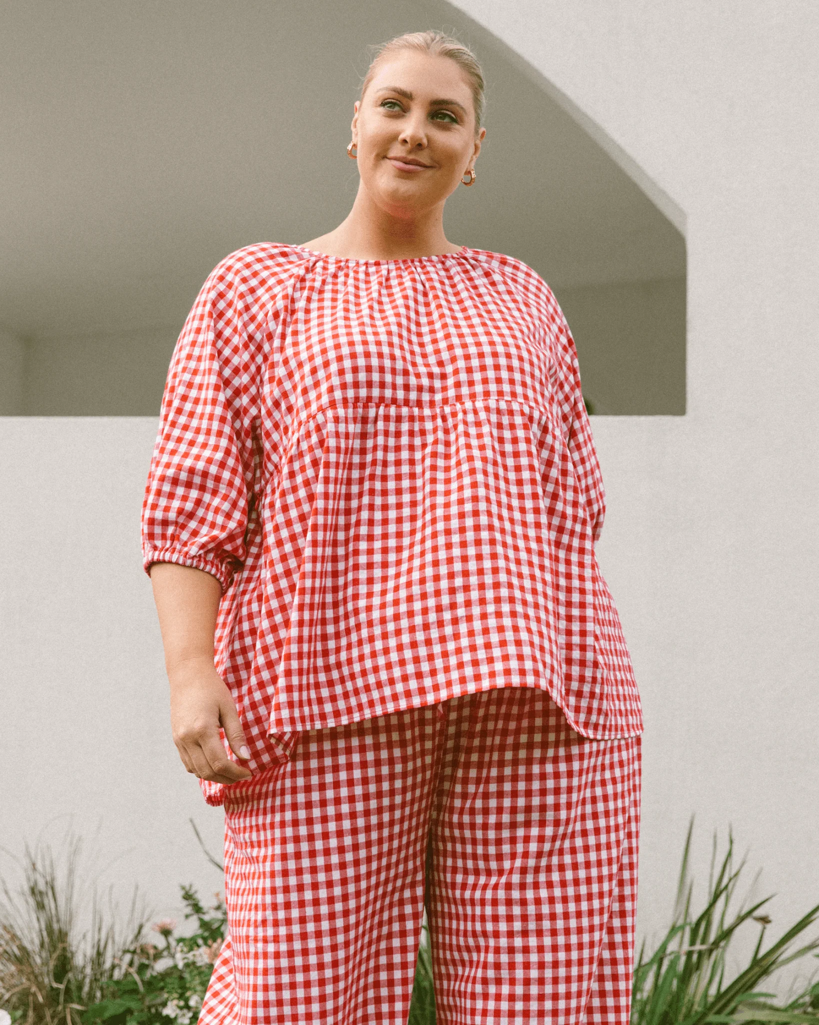 FINAL SALE | Florence Top | Red Gingham - Image 8