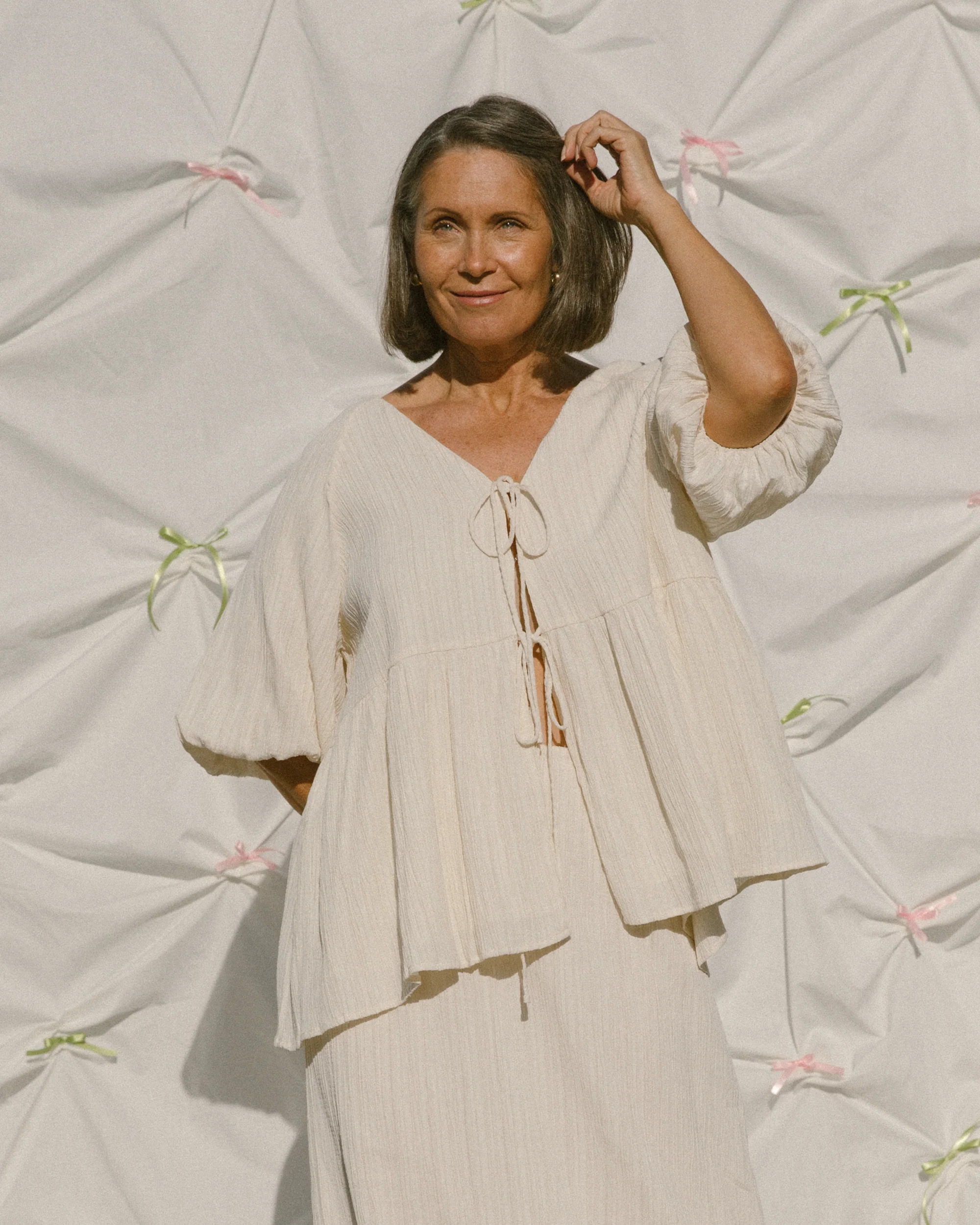 FINAL SALE | Frankie Top | Cream Crepe - Image 3