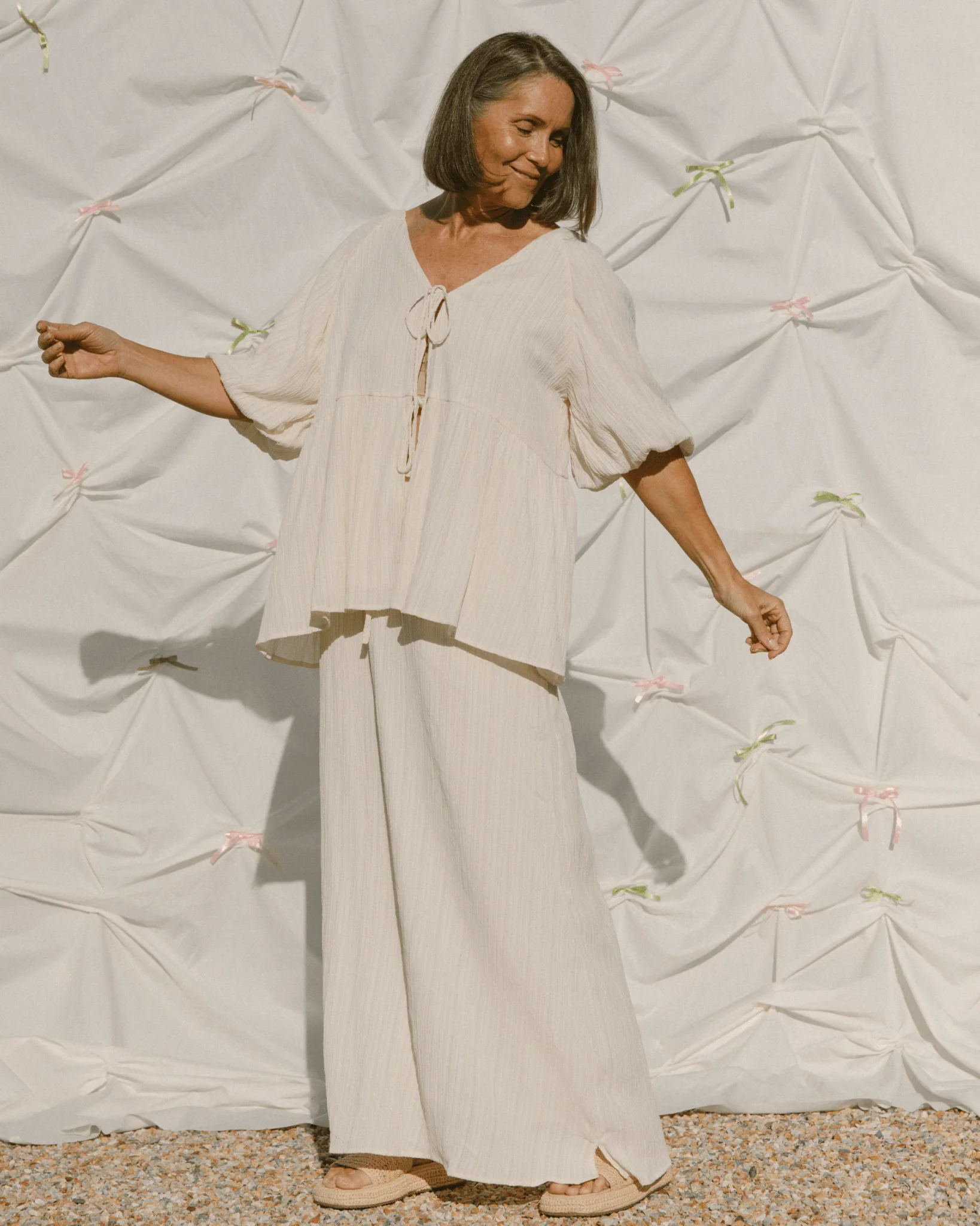 FINAL SALE | Frankie Top | Cream Crepe - Image 4