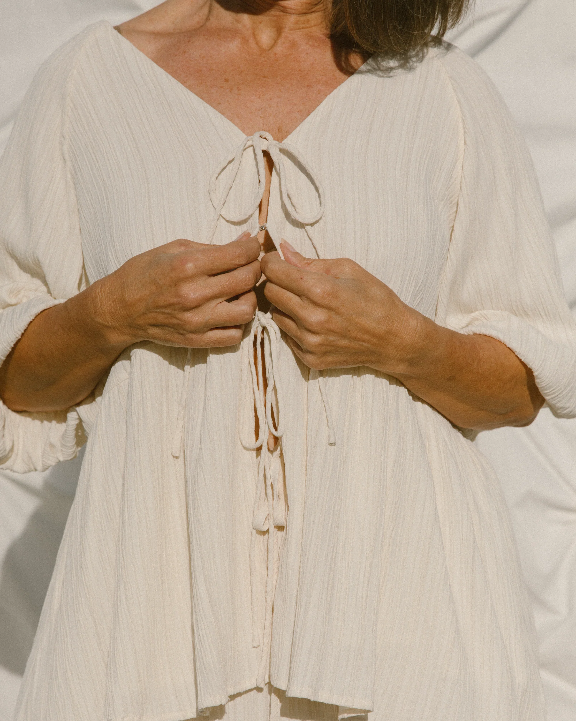 FINAL SALE | Frankie Top | Cream Crepe - Image 6