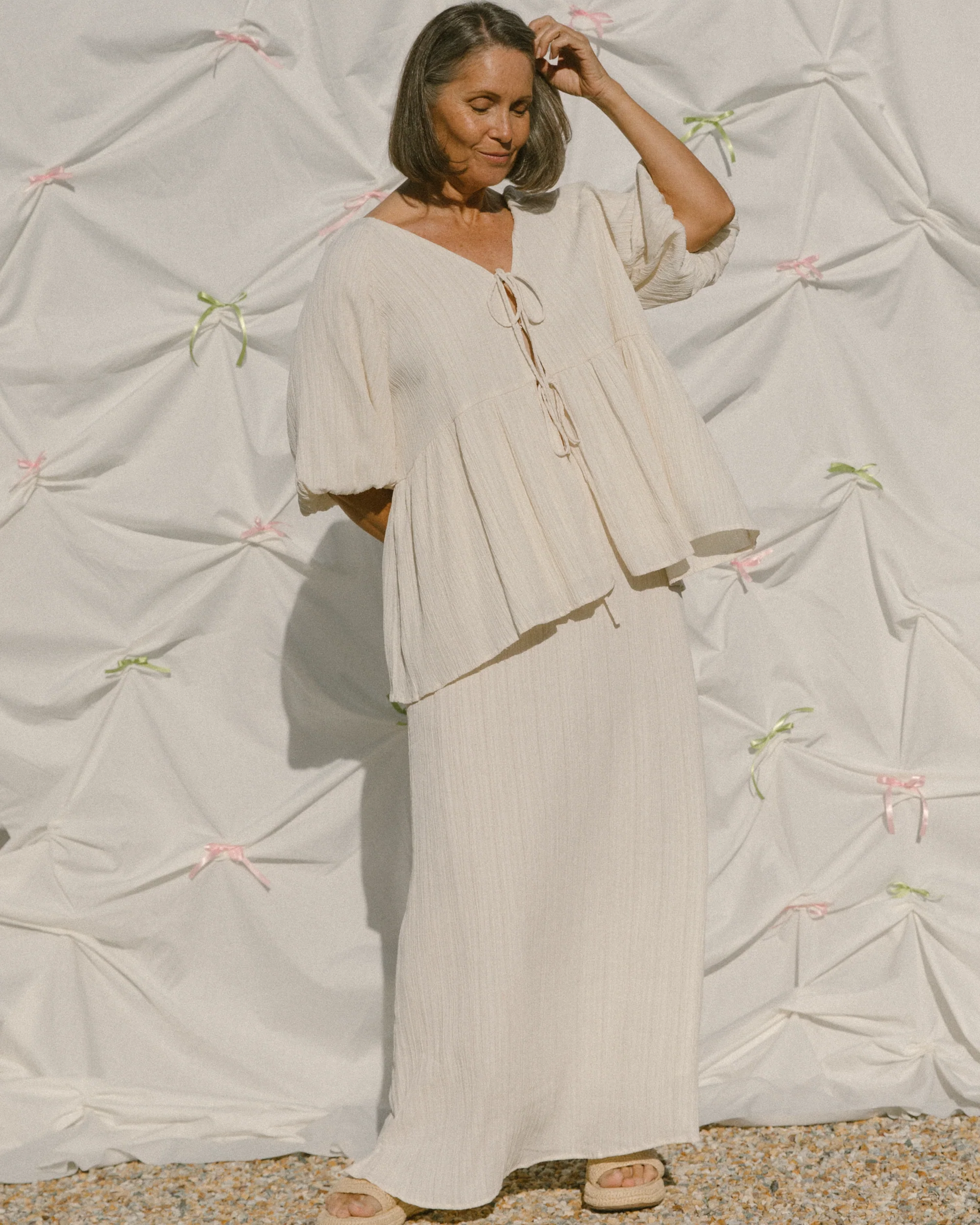 FINAL SALE | Frankie Top | Cream Crepe - Image 7