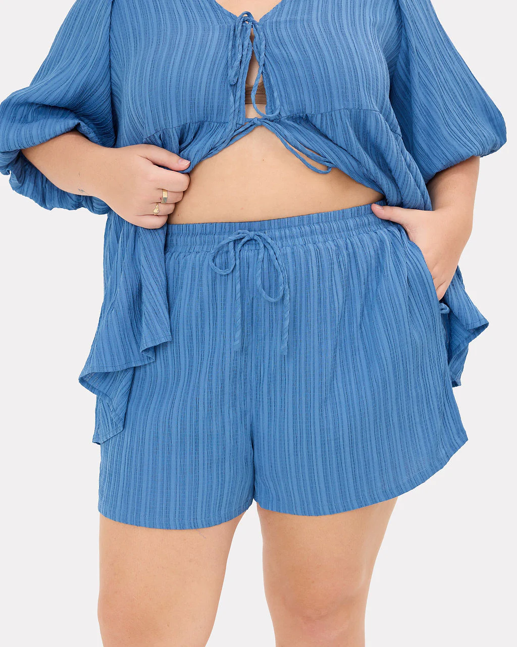 FINAL SALE | Frankie Top | Dark Blue Crepe