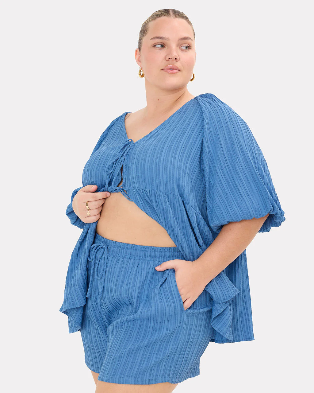 FINAL SALE | Frankie Top | Dark Blue Crepe - Image 2