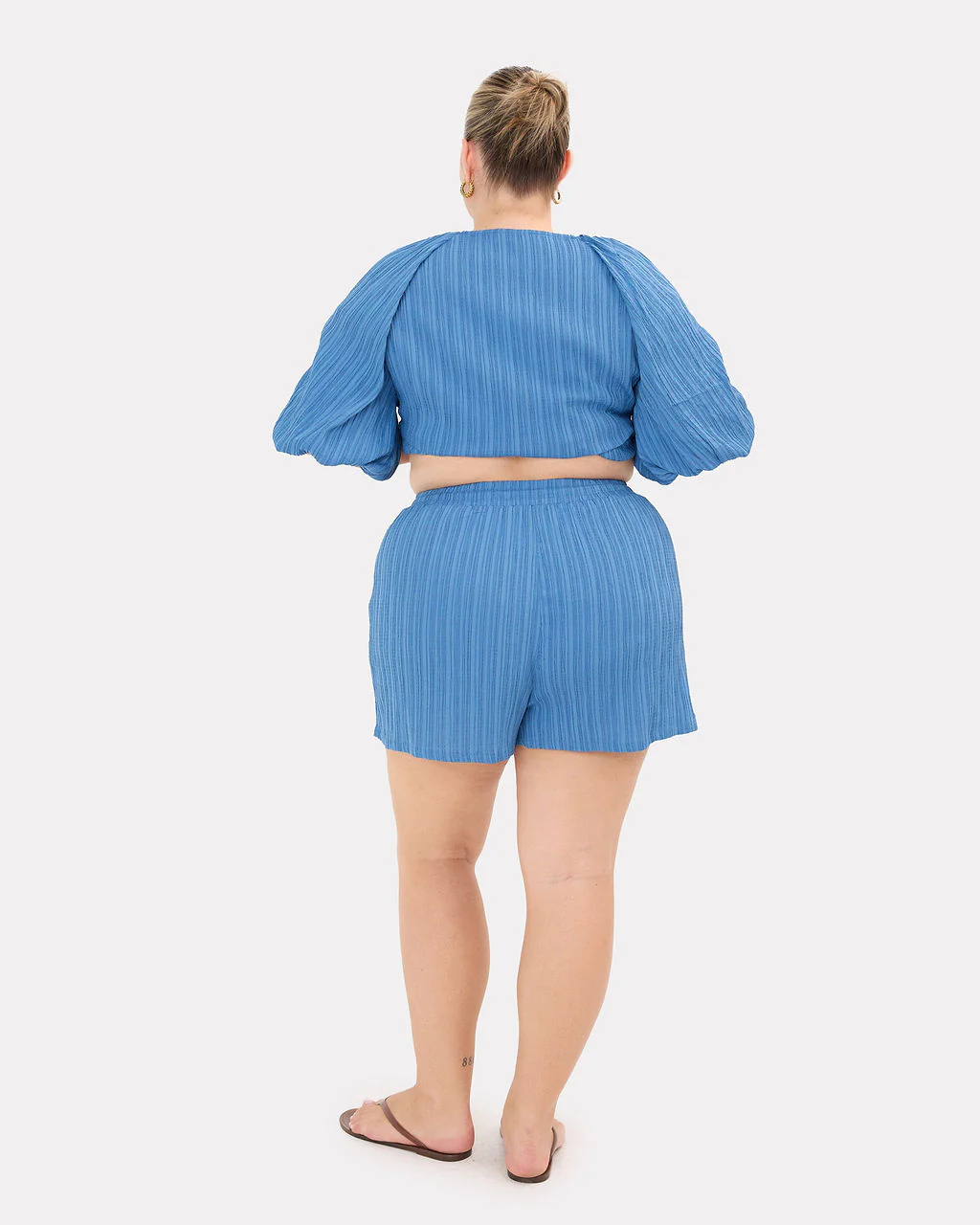 FINAL SALE | Frankie Top | Dark Blue Crepe - Image 3