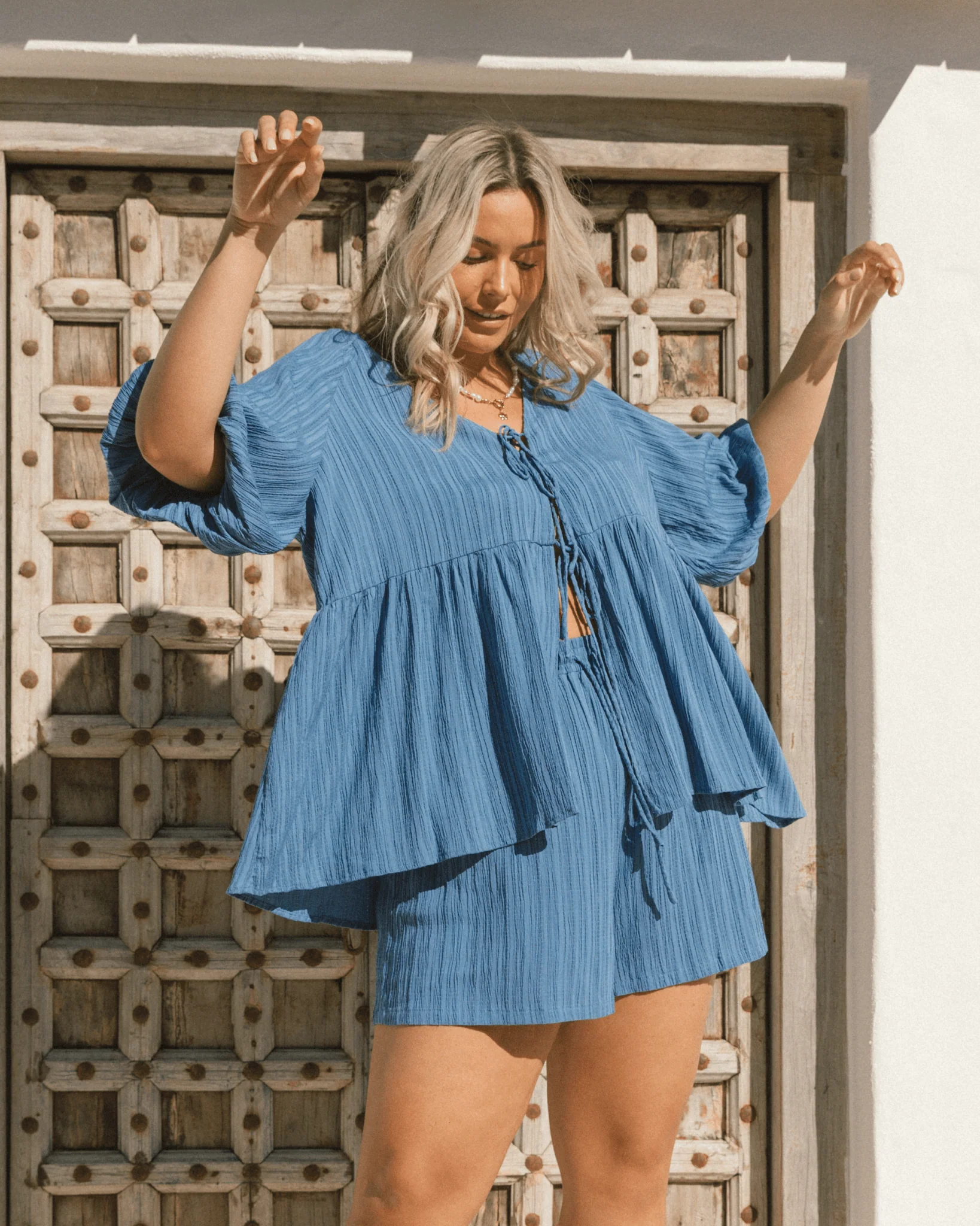 FINAL SALE | Frankie Top | Dark Blue Crepe - Image 5