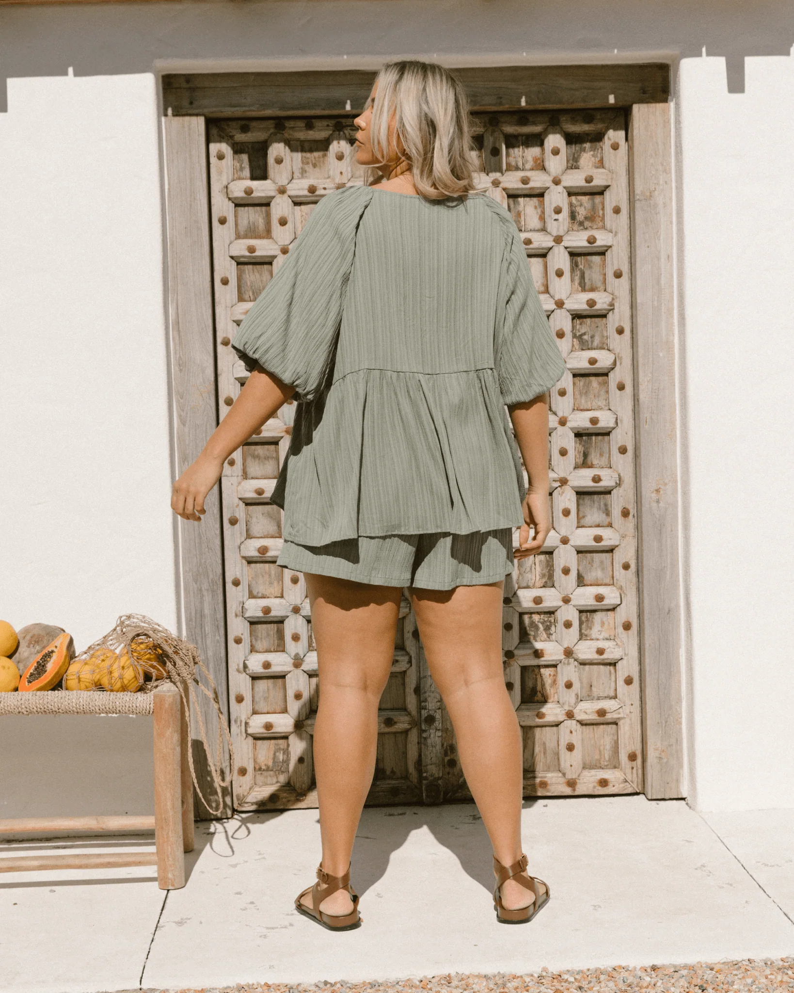 FINAL SALE | Frankie Top | Green Crepe - Image 12