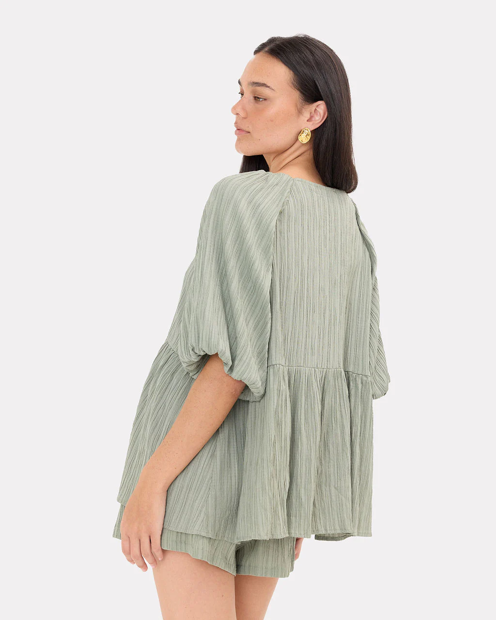 FINAL SALE | Frankie Top | Green Crepe - Image 4