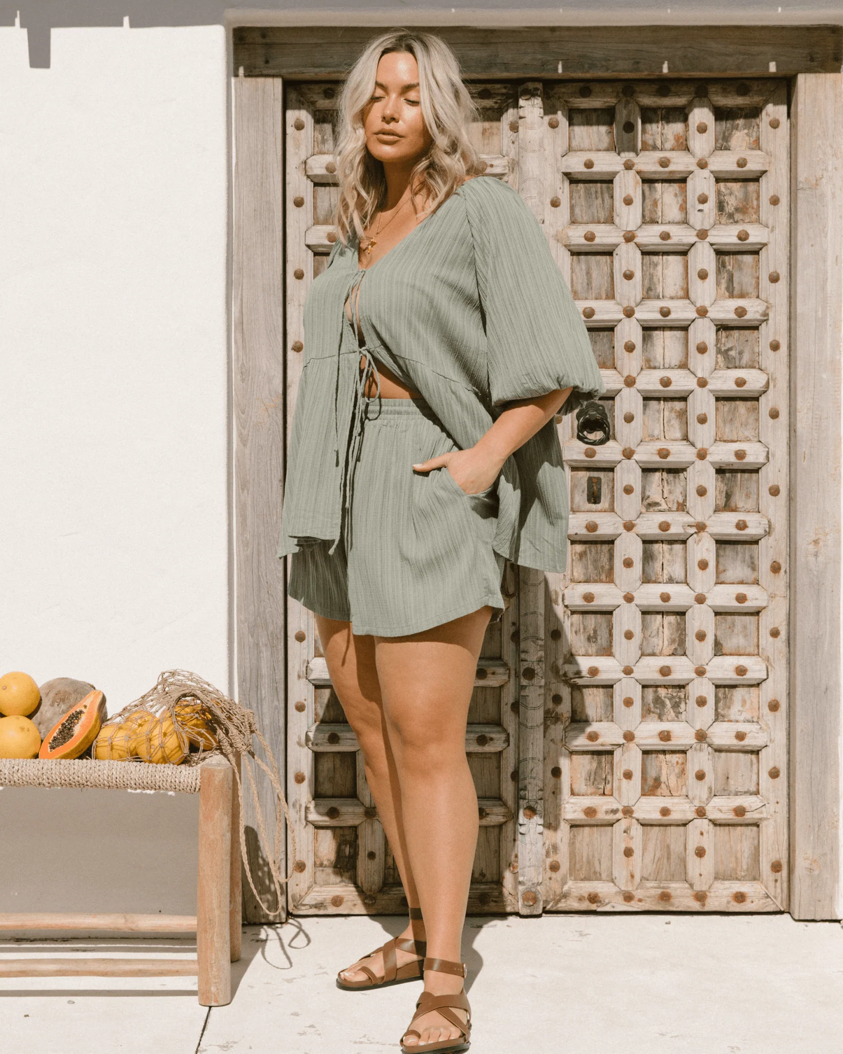 FINAL SALE | Frankie Top | Green Crepe - Image 7