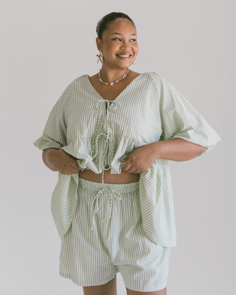 FINAL SALE | Frankie Top | Green Stripe - Image 4