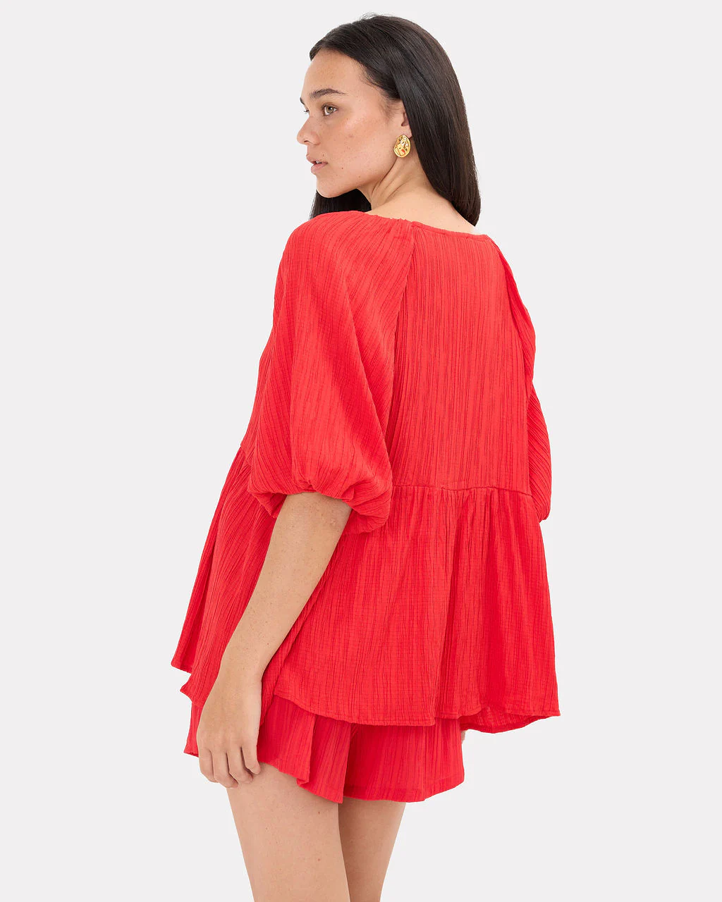 FINAL SALE | Frankie Top | Red Crepe - Image 4