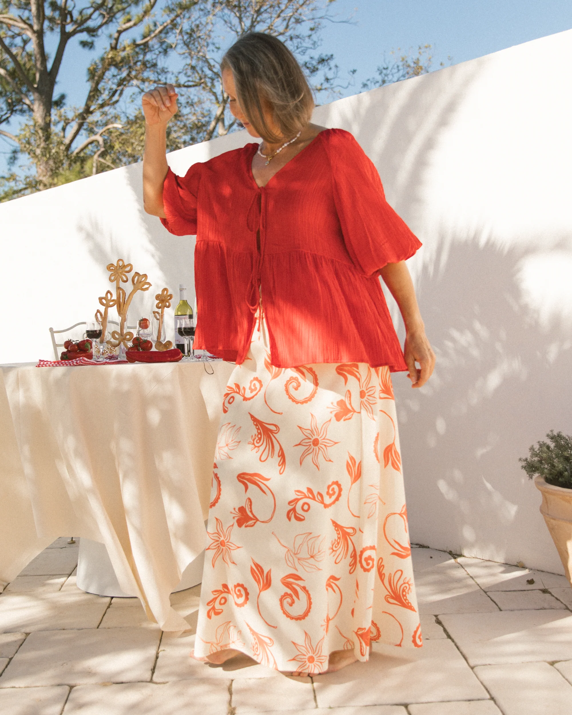 FINAL SALE | Frankie Top | Red Crepe - Image 7