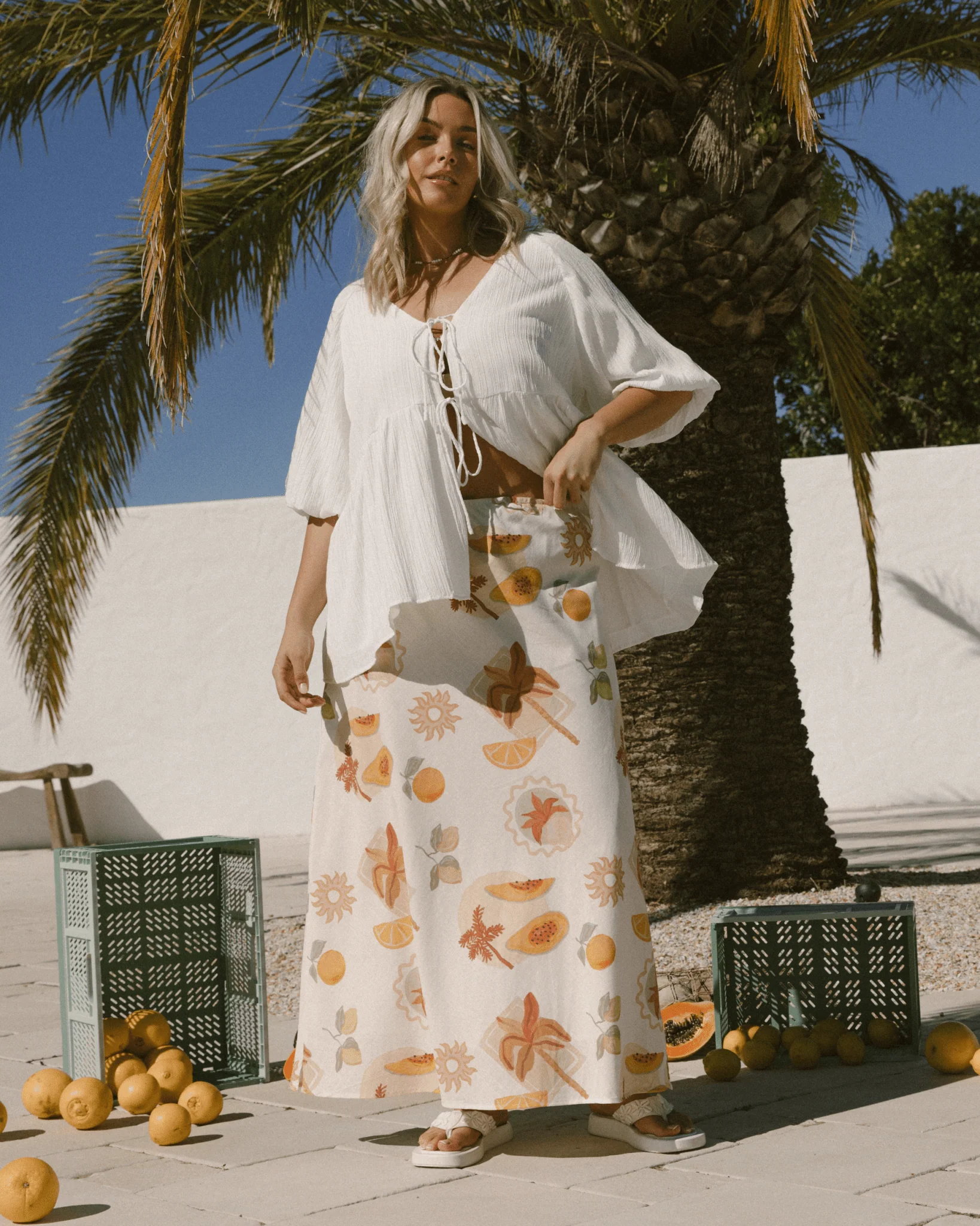 FINAL SALE | Frankie Top | White Crepe - Image 3
