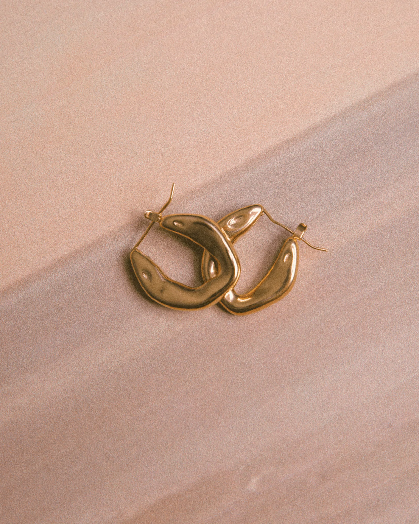 Geo Hoop Earrings | Gold - Image 3