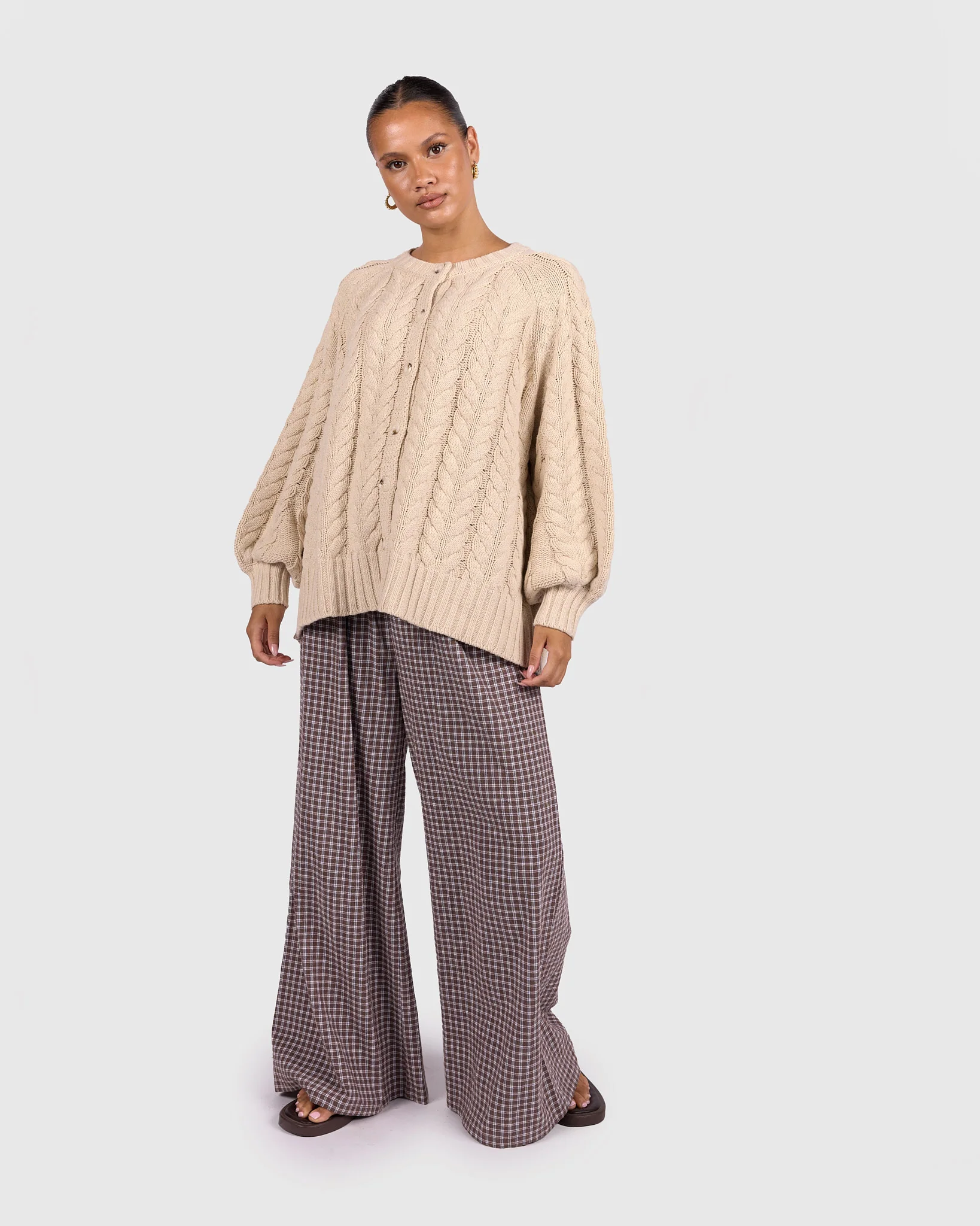 Georgia Knit Cardi | Beige - Image 4
