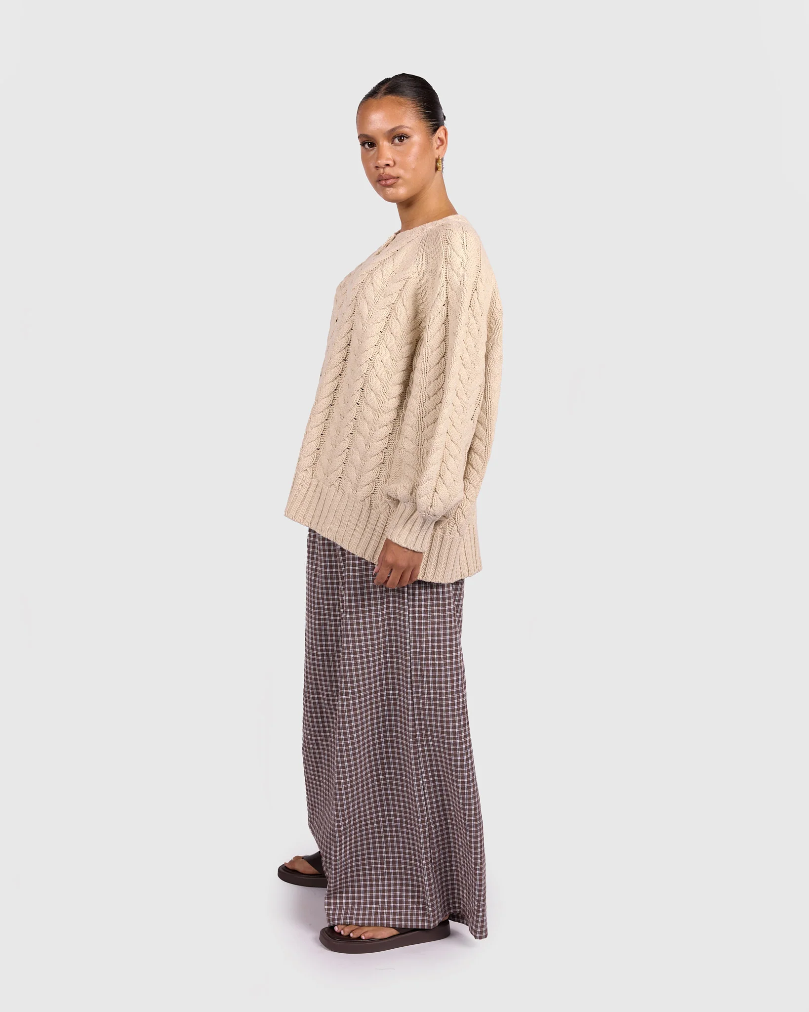 Georgia Knit Cardi | Beige - Image 5