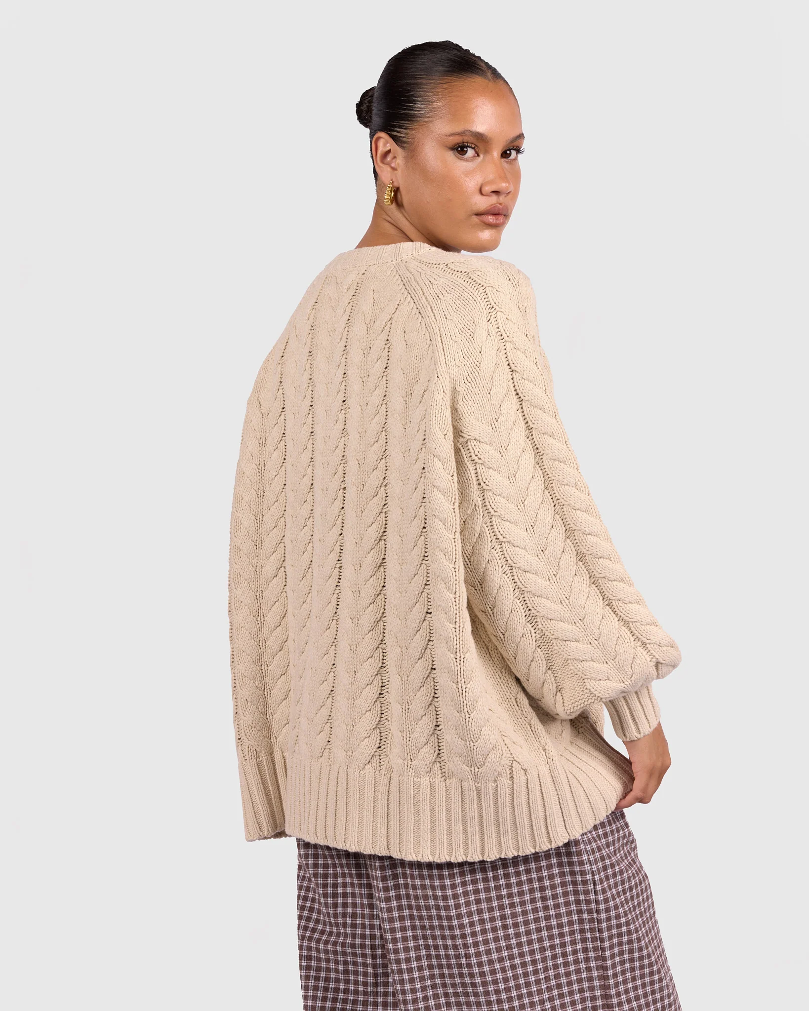 Georgia Knit Cardi | Beige - Image 7