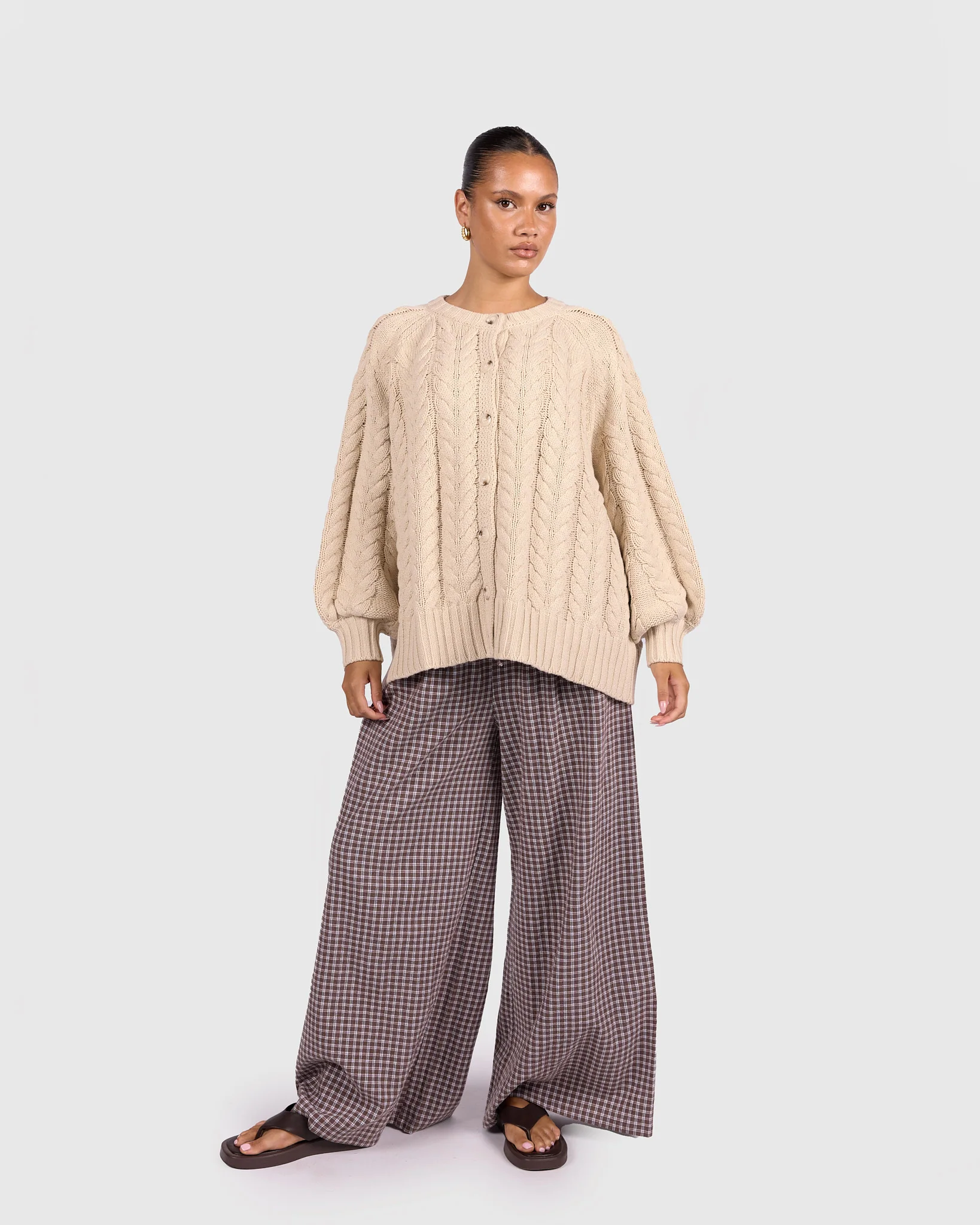 Georgia Knit Cardi | Beige - Image 8