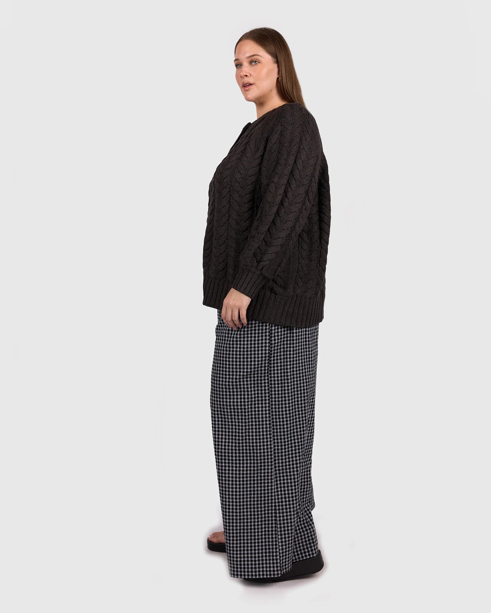 Georgia Knit Cardi | Charcoal - Image 3